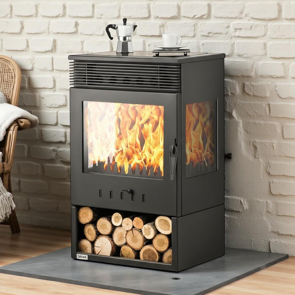 ReHome DKS-12 Katı Yakıt Sobası | Üç Camlı Fanlı Odun Sobası