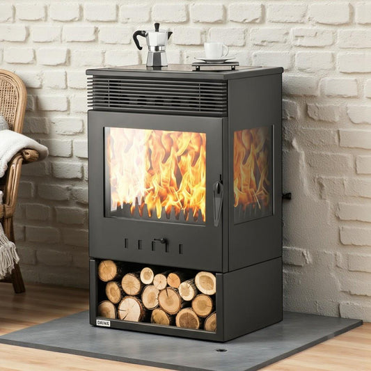 ReHome DKS-12 Katı Yakıt Sobası | Üç Camlı Fanlı Odun Sobası