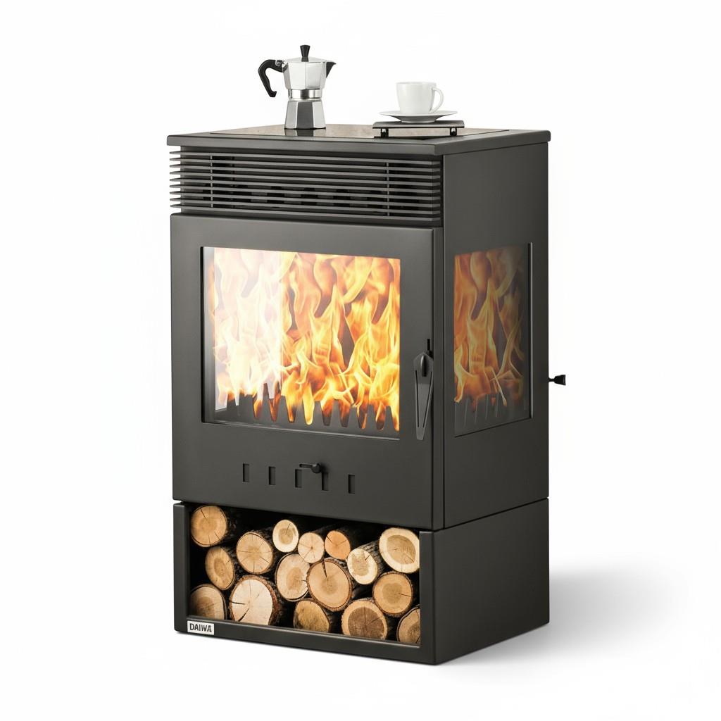 ReHome DKS-12 Katı Yakıt Sobası | Üç Camlı Fanlı Odun Sobası