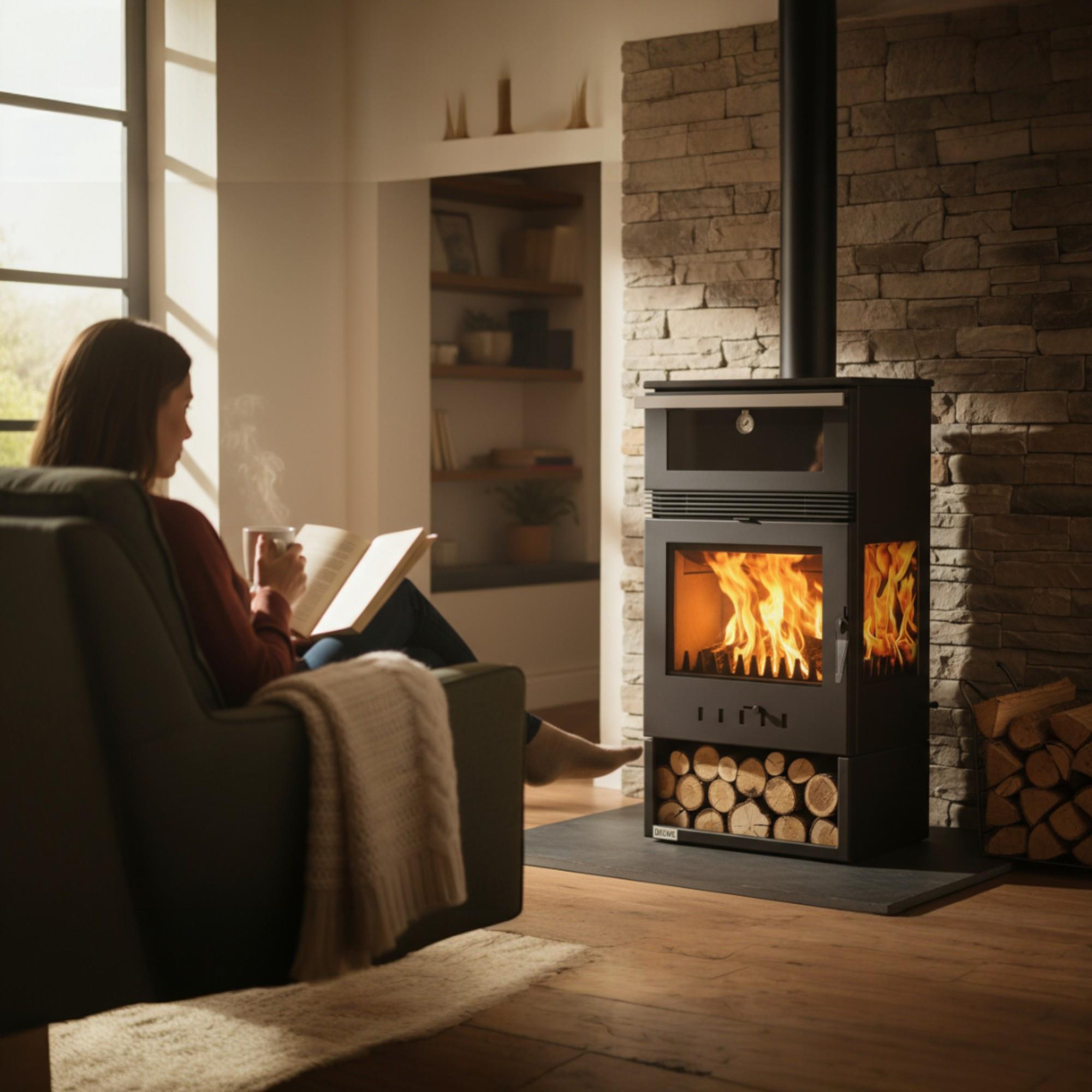 ReHome DKS-15 Katı Yakıt Sobası | Şömineli Fanlı Odun Sobası