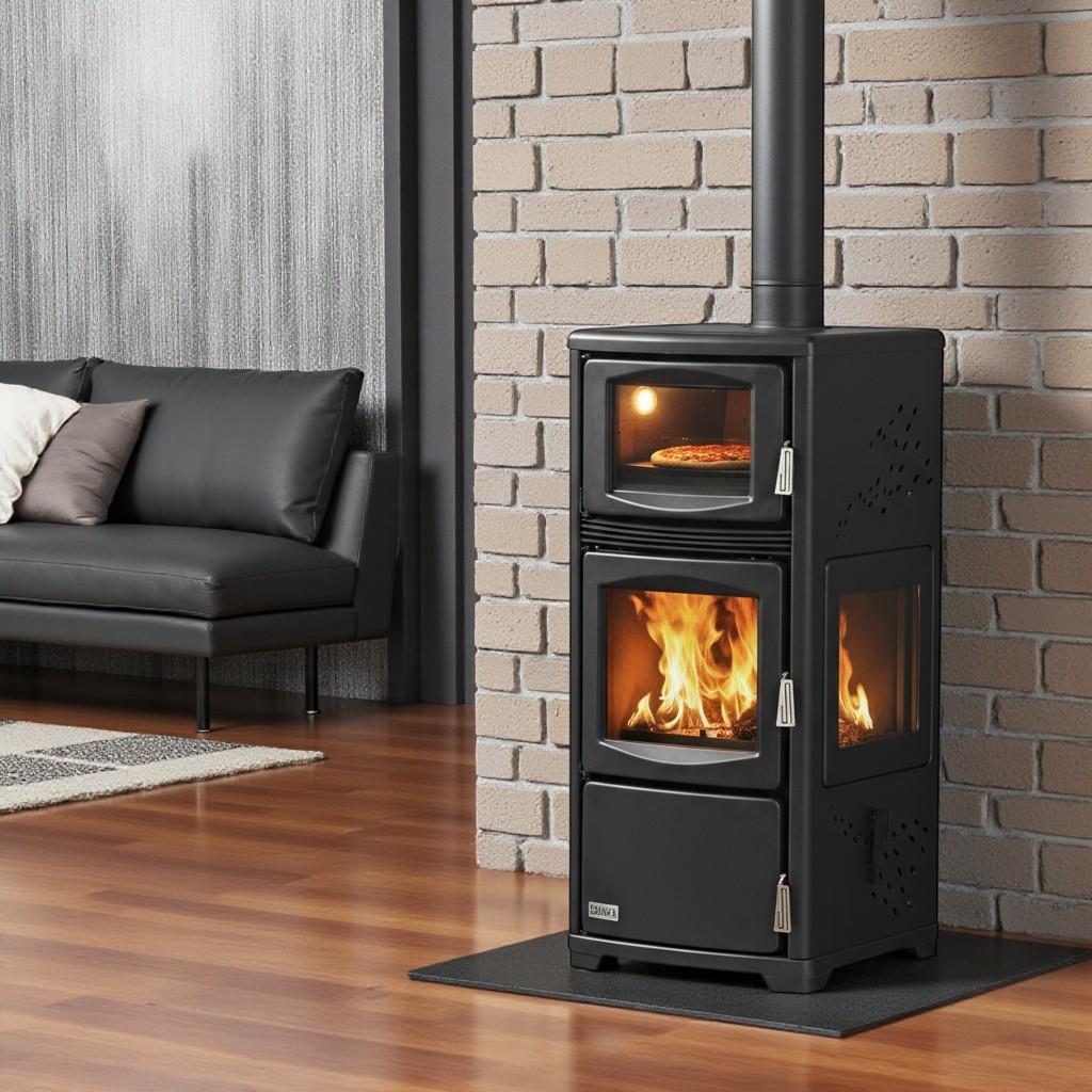 ReHome DKS-19 Katı Yakıt Sobası | Şömineli Fanlı Odun Sobası