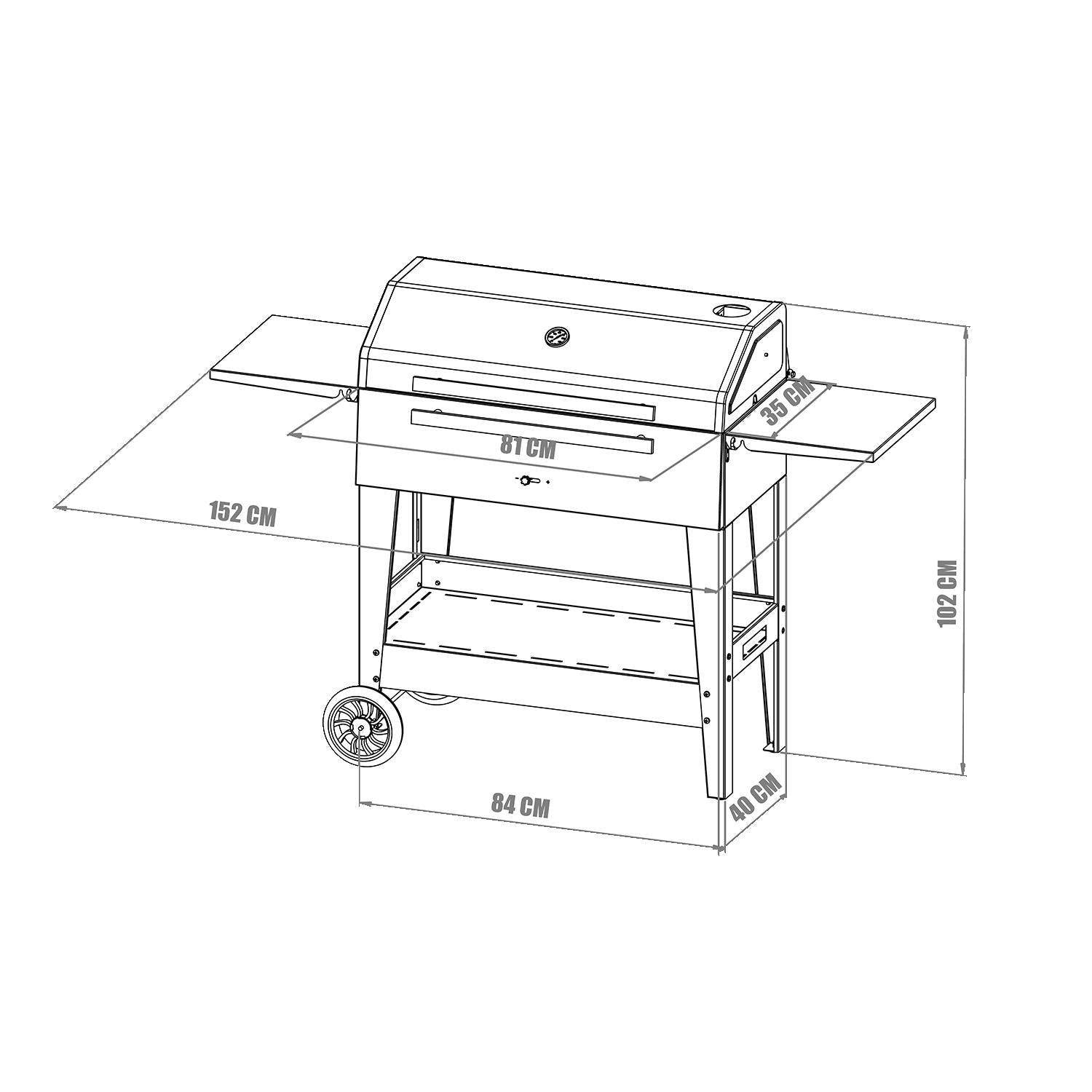 ReHome Teba Kapaklı ve Standlı Barbekü Mangal