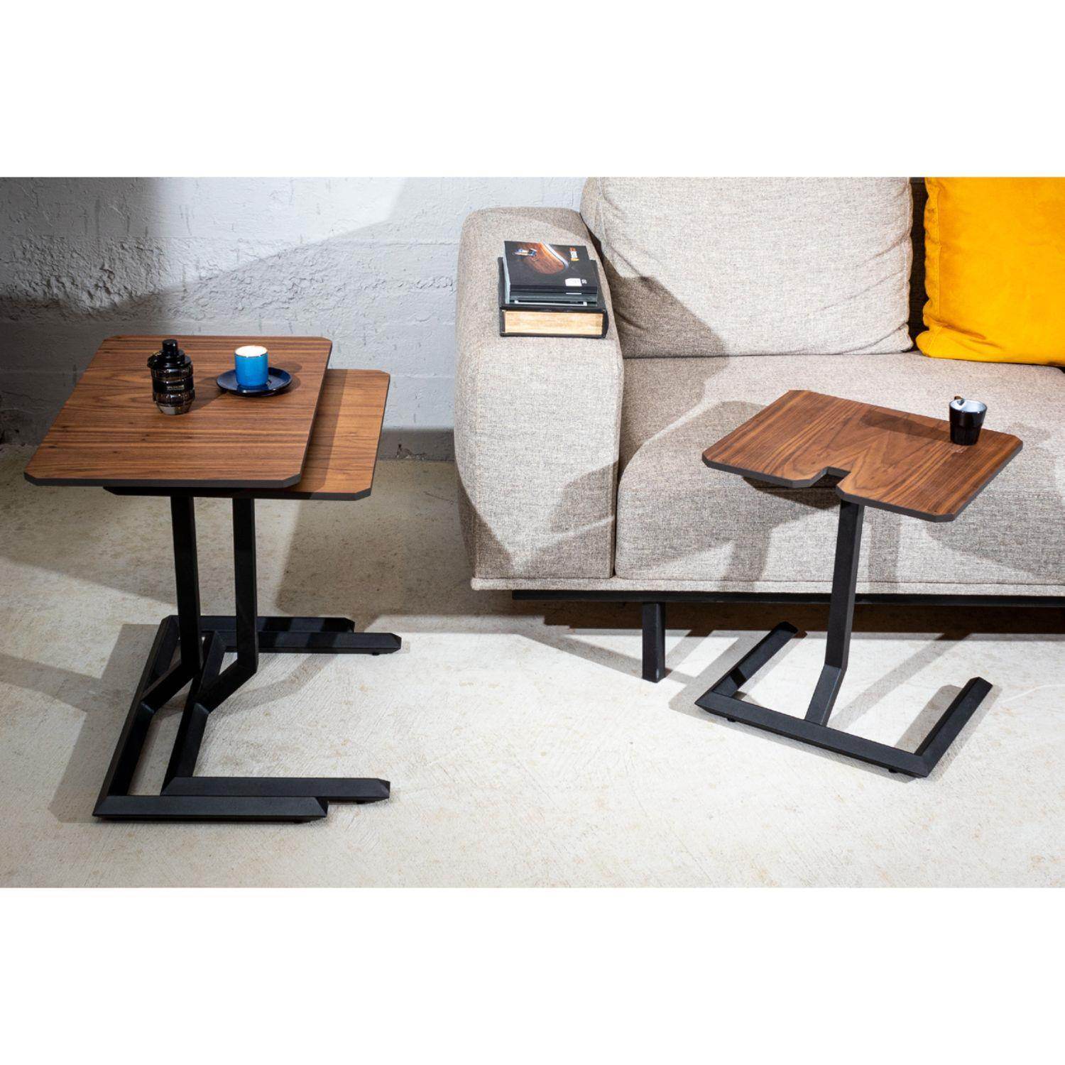 Trigon Servis Sehpa | Ceviz Zigon Sehpa