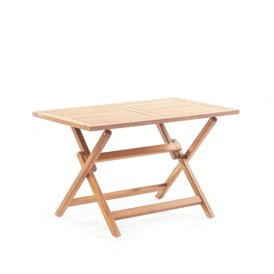 ReHome Truva 150x90 cm İroko Katlanabilir Bahçe Balkon Masası