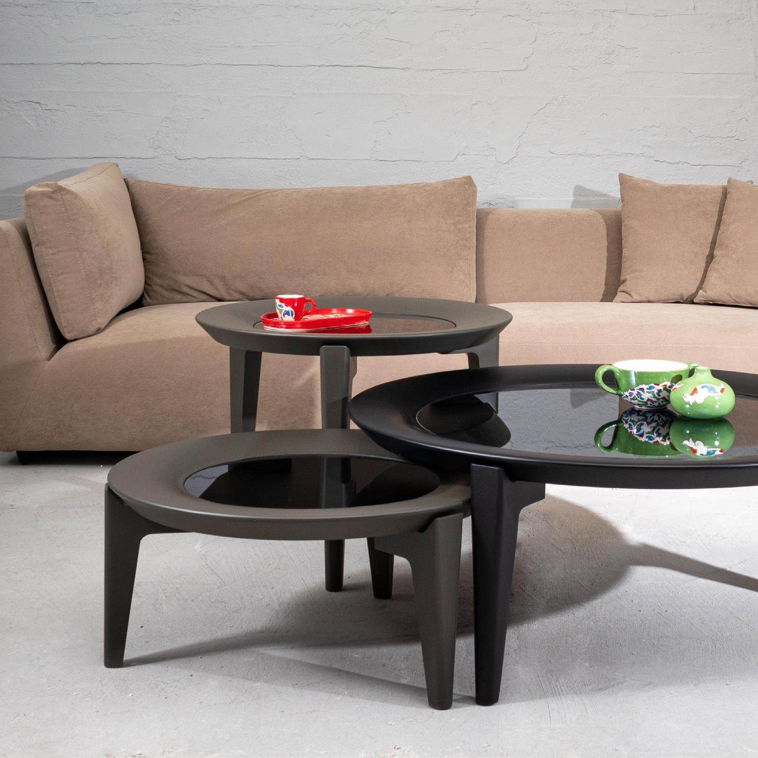 Vovo Küçük Orta Sehpa | Salon Sehpası | Mat Sehpa | Acı Yeşil