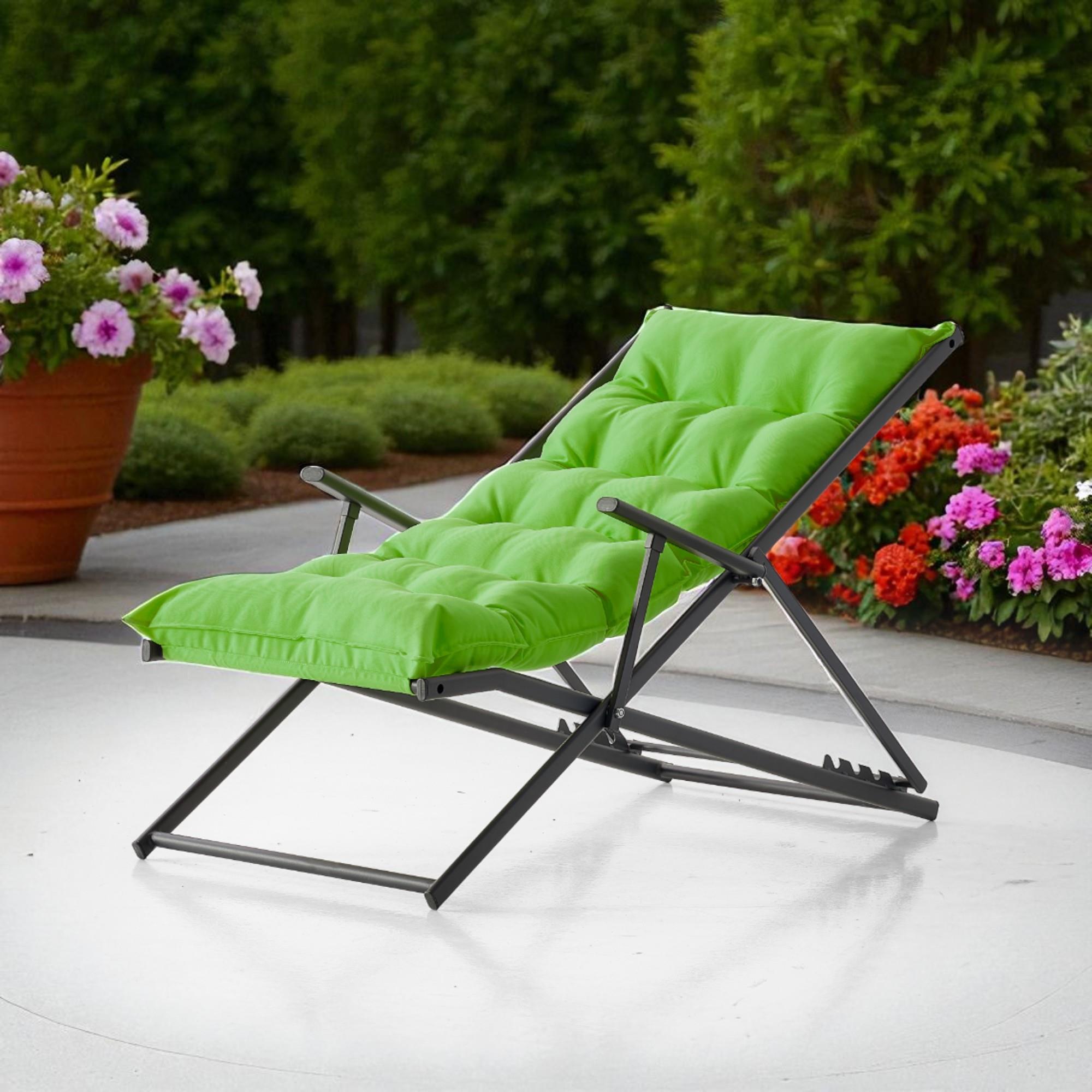 Relax Ayarlanabilir Bahçe Balkon Koltuğu | Minderli Şezlong