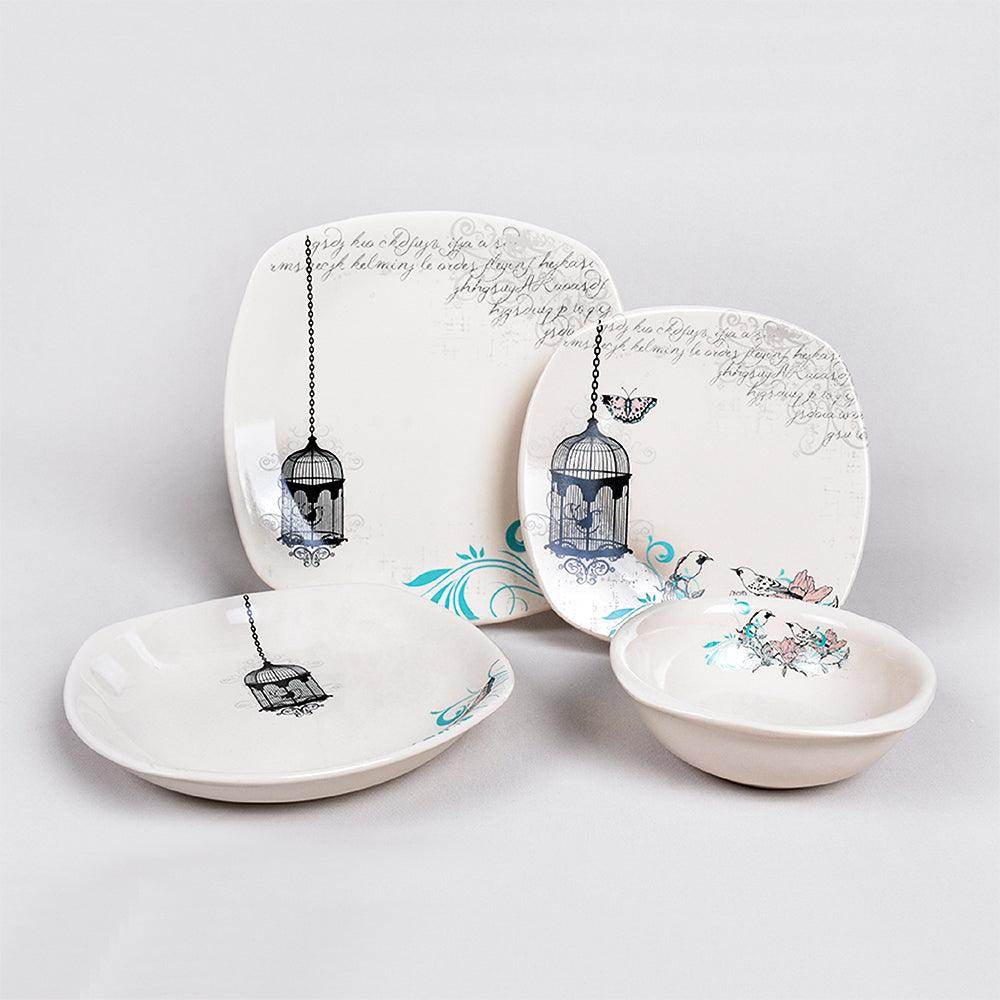 Keraart Retro Yemek Takımı 24 Parça 6 Kişilik