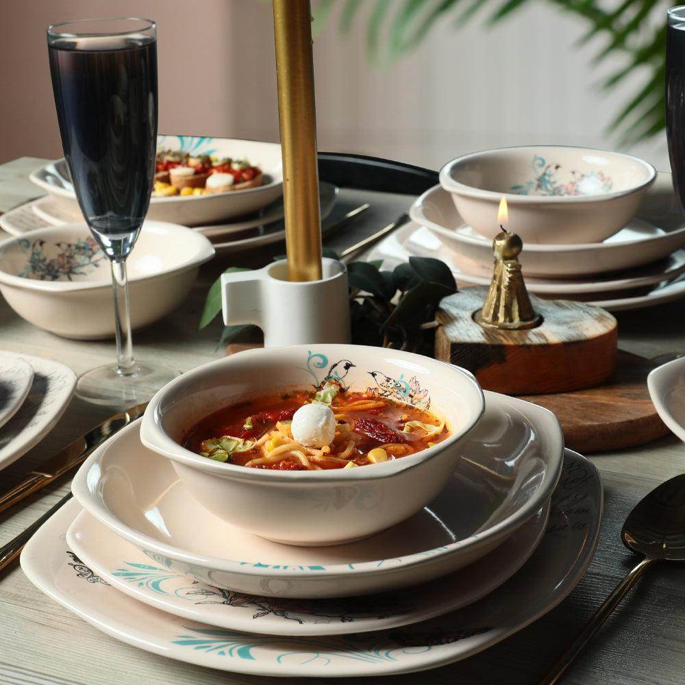 Keraart Retro Yemek Takımı 24 Parça 6 Kişilik