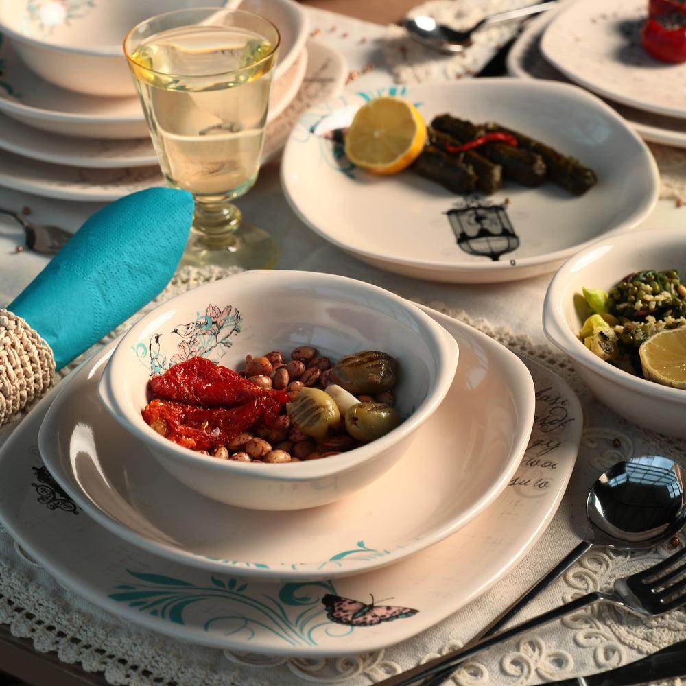 Keraart Retro Yemek Takımı 24 Parça 6 Kişilik