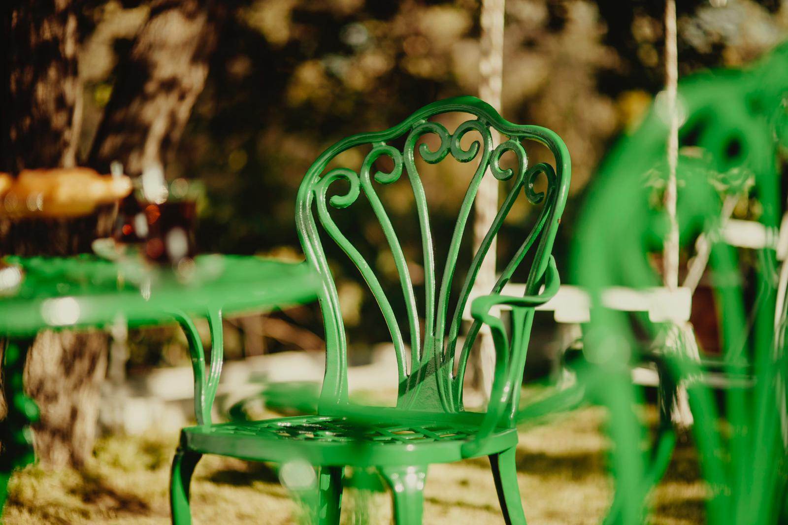 Reyhan Masalı Alüminyum Bahçe Takımı | Döküm Masa | Yeşil | Rehome