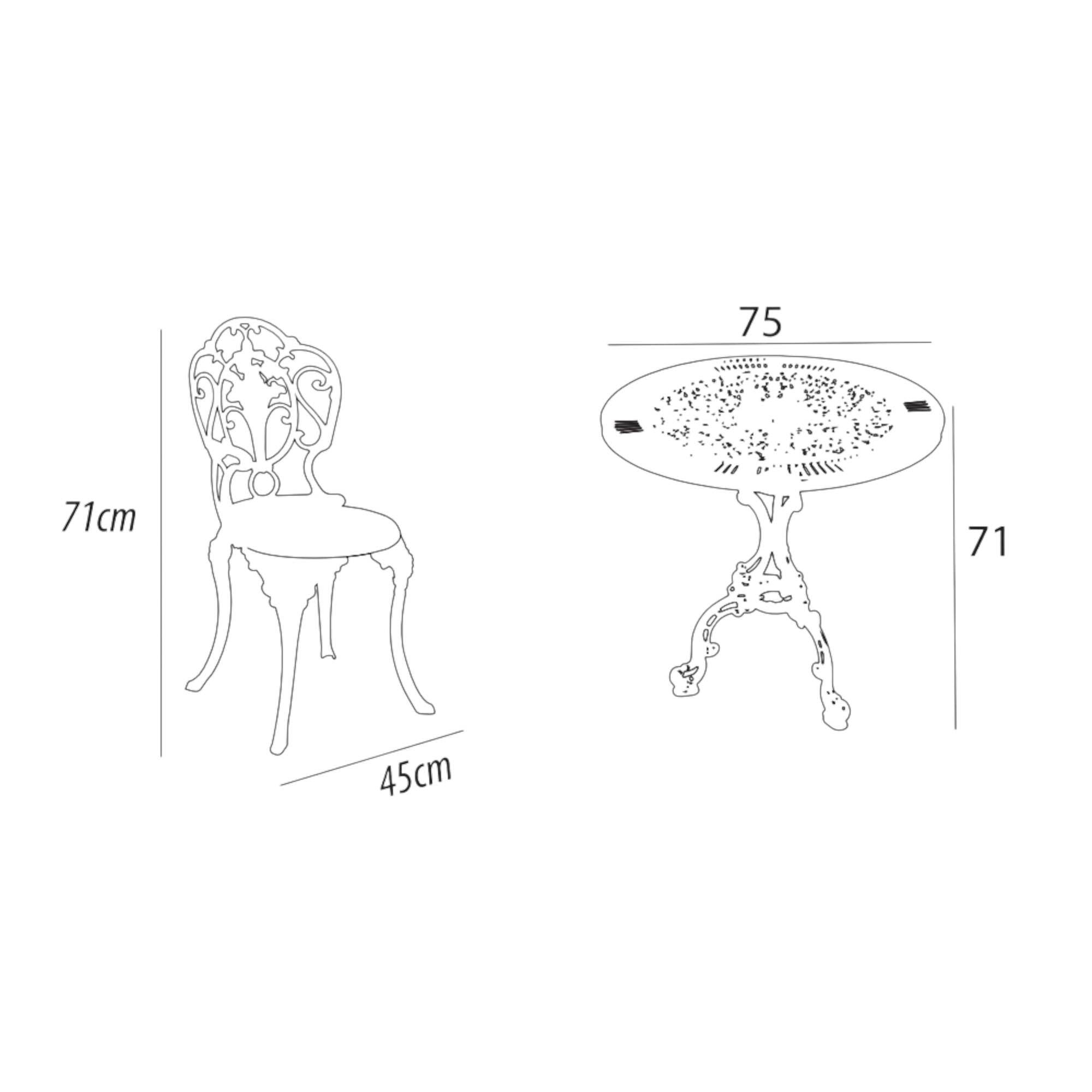 Rose Döküm Bahçe Takımı | Rehome Alüminyum Masa Sandalye Seti