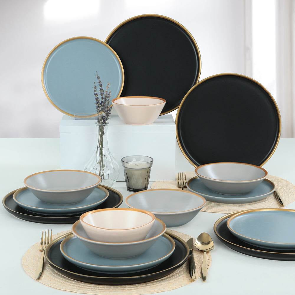 Safir Gri Yemek Takımı 6 Kişilik 24 Parça 624-995