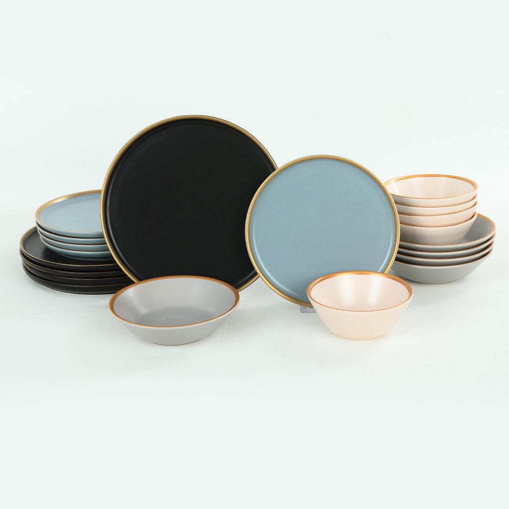 Safir Gri Yemek Takımı 6 Kişilik 24 Parça 624-995