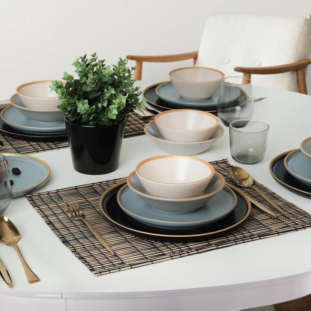 Safir Gri Yemek Takımı 6 Kişilik 24 Parça 624-995