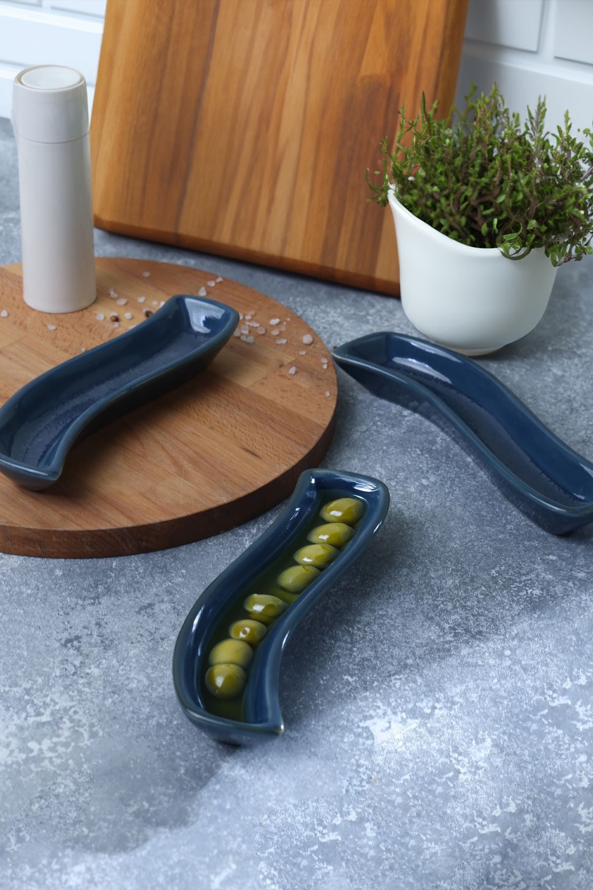 Safir Ivory Zeytinlik 18 Cm 3 Adet