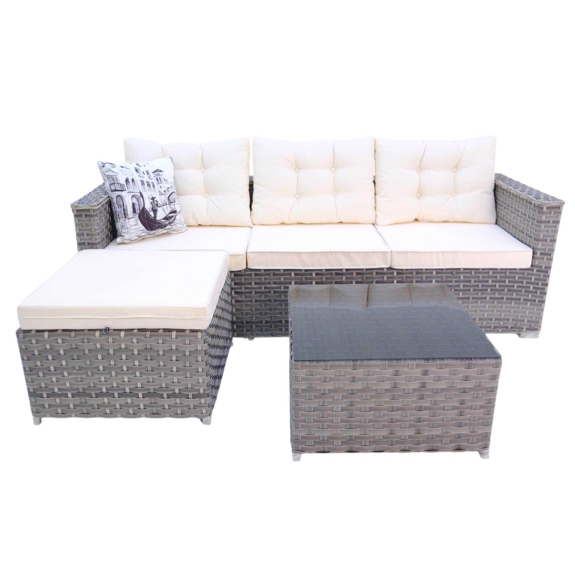 Savanna | Rehome Rattan Puflu L Köşe Koltuk | 708