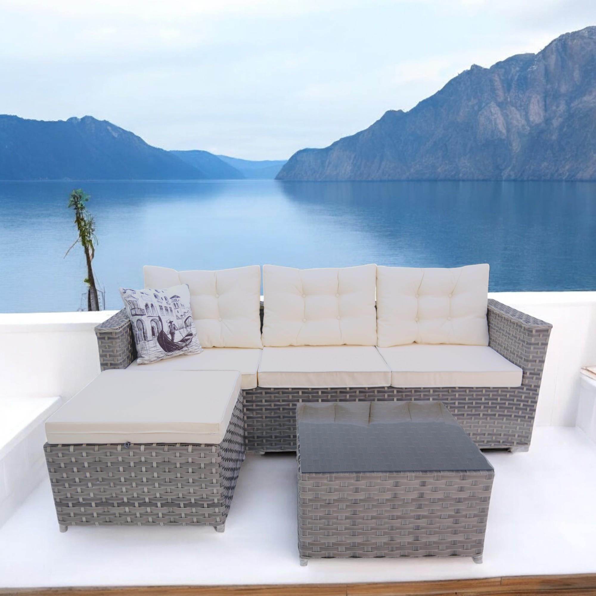 Savanna | Rehome Rattan Puflu L Köşe Koltuk | 708