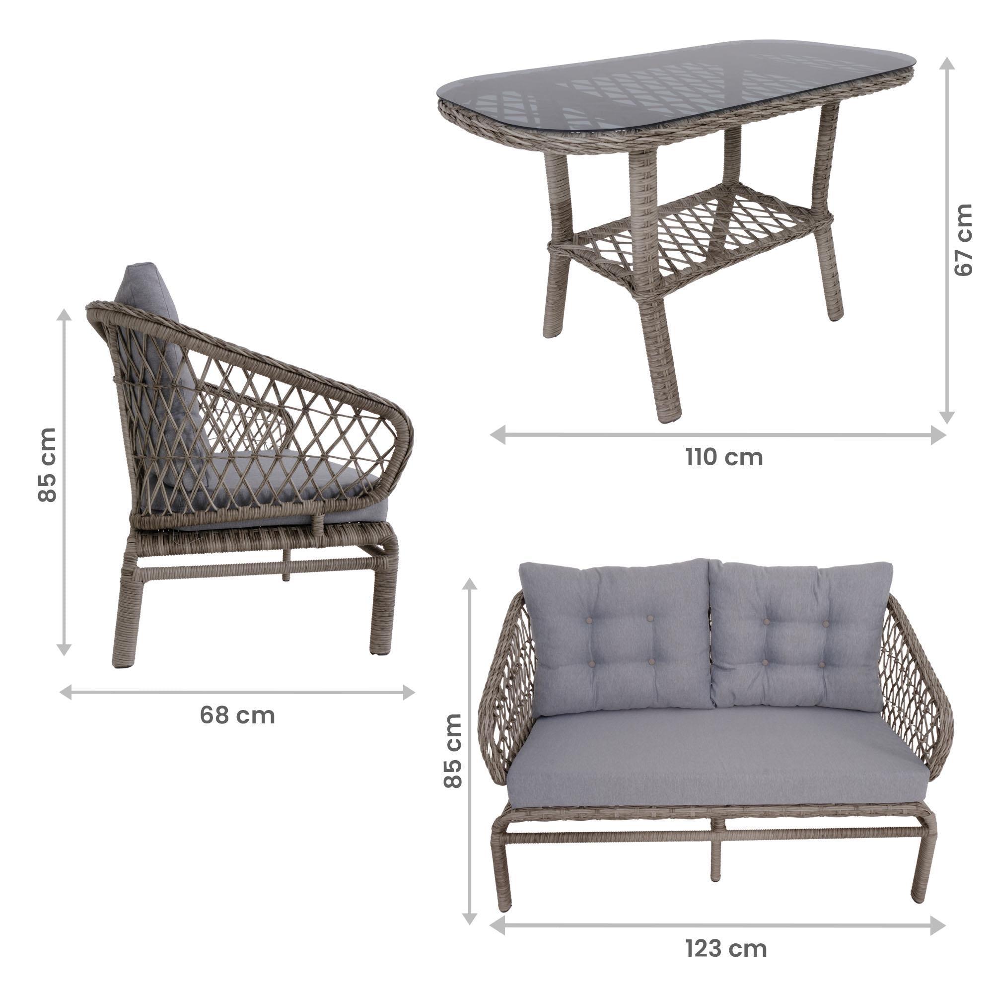 Serenity İkili Rattan Bahçe Ve Balkon Oturma Grubu | Rehome