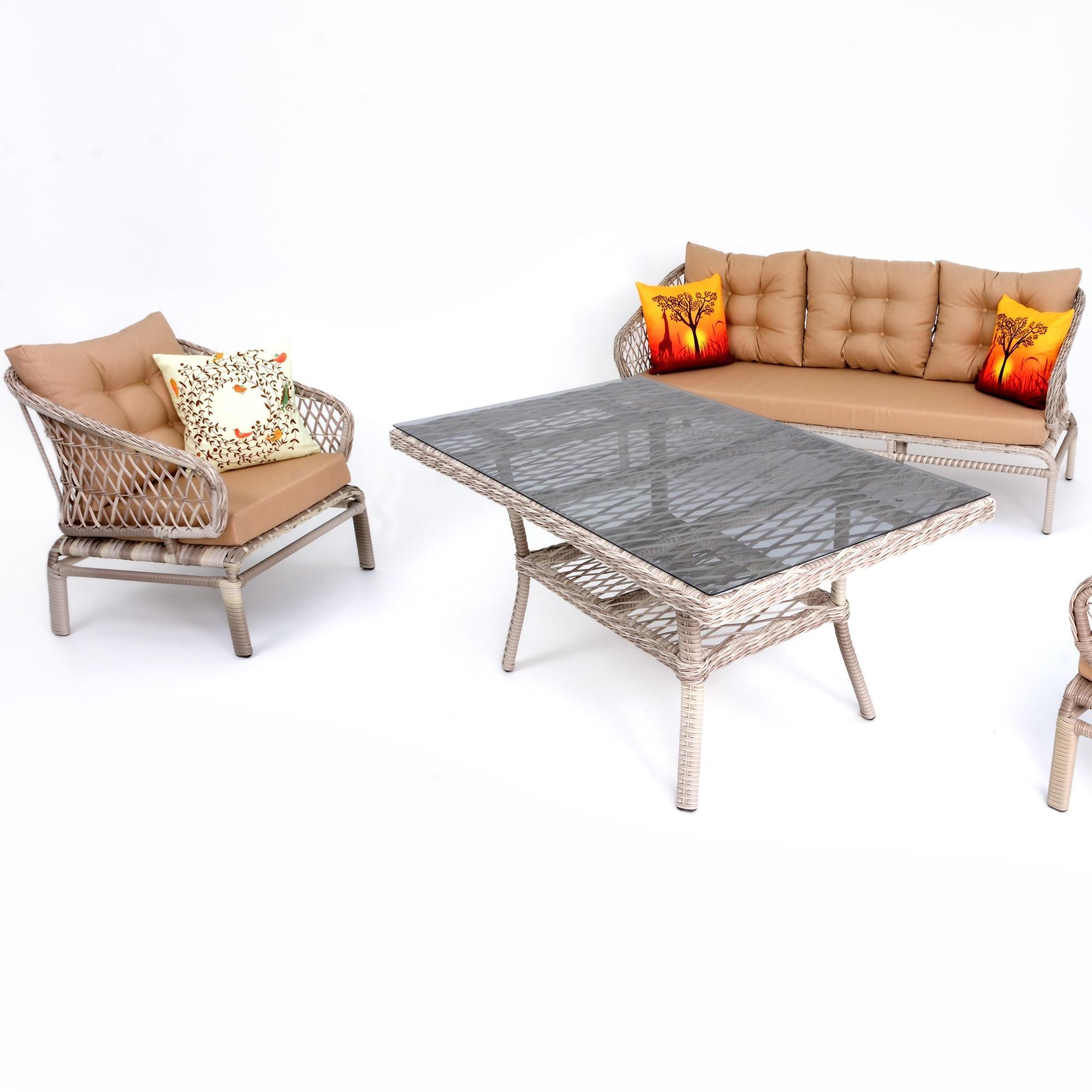 Serenity Üçlü Rattan Bahçe Balkon Oturma Grubu | Rehome
