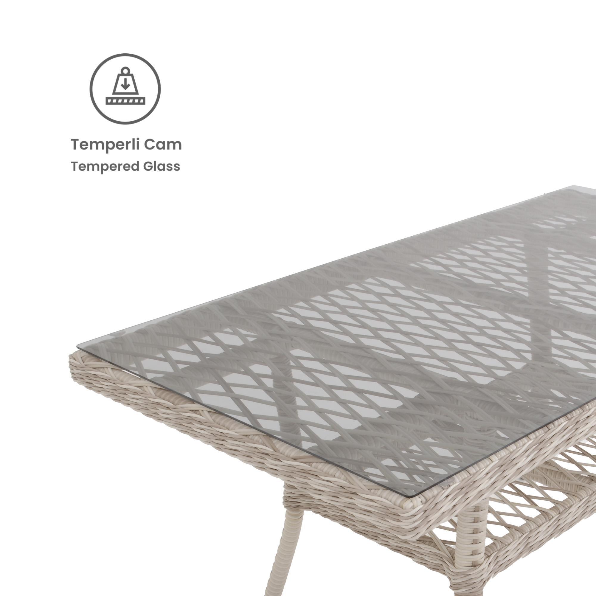 Serenity Üçlü Rattan Bahçe Balkon Oturma Grubu | Rehome