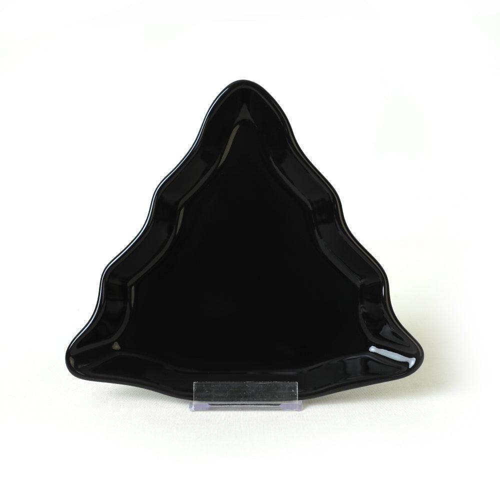 Siyah Çam Kayık Tabak 22 Cm 2 Adet