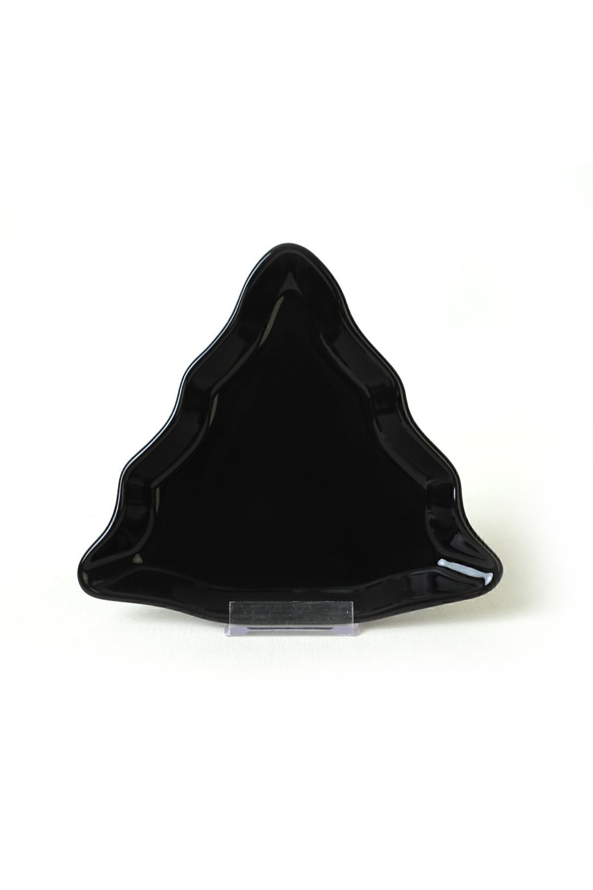 Siyah Çam Kayık Tabak 22 Cm 2 Adet