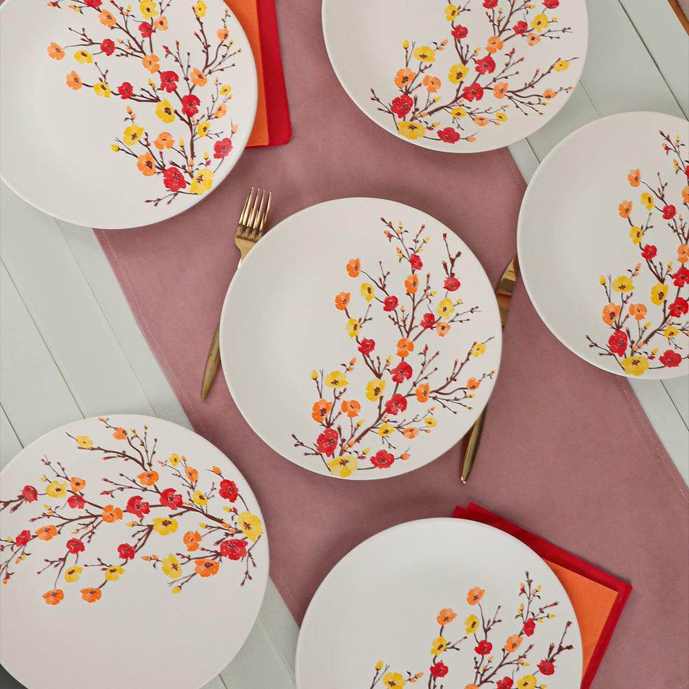 Keraart Sonbahar Tomurcuk Servis Tabağı 26 Cm 6 Adet