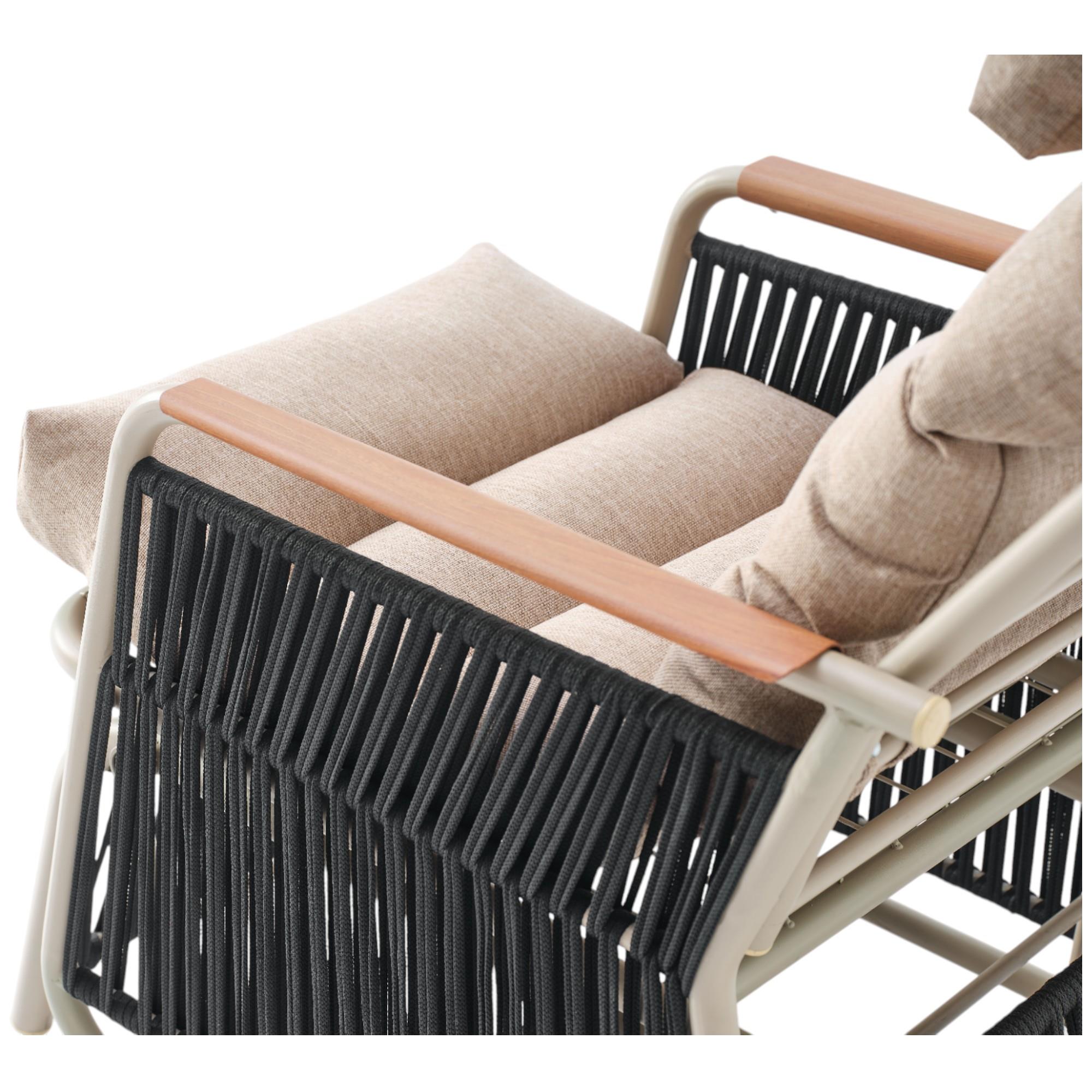 Space Ahşap Kollu Minderli Bahçe Koltuğu | Bahçe Sandalyesi