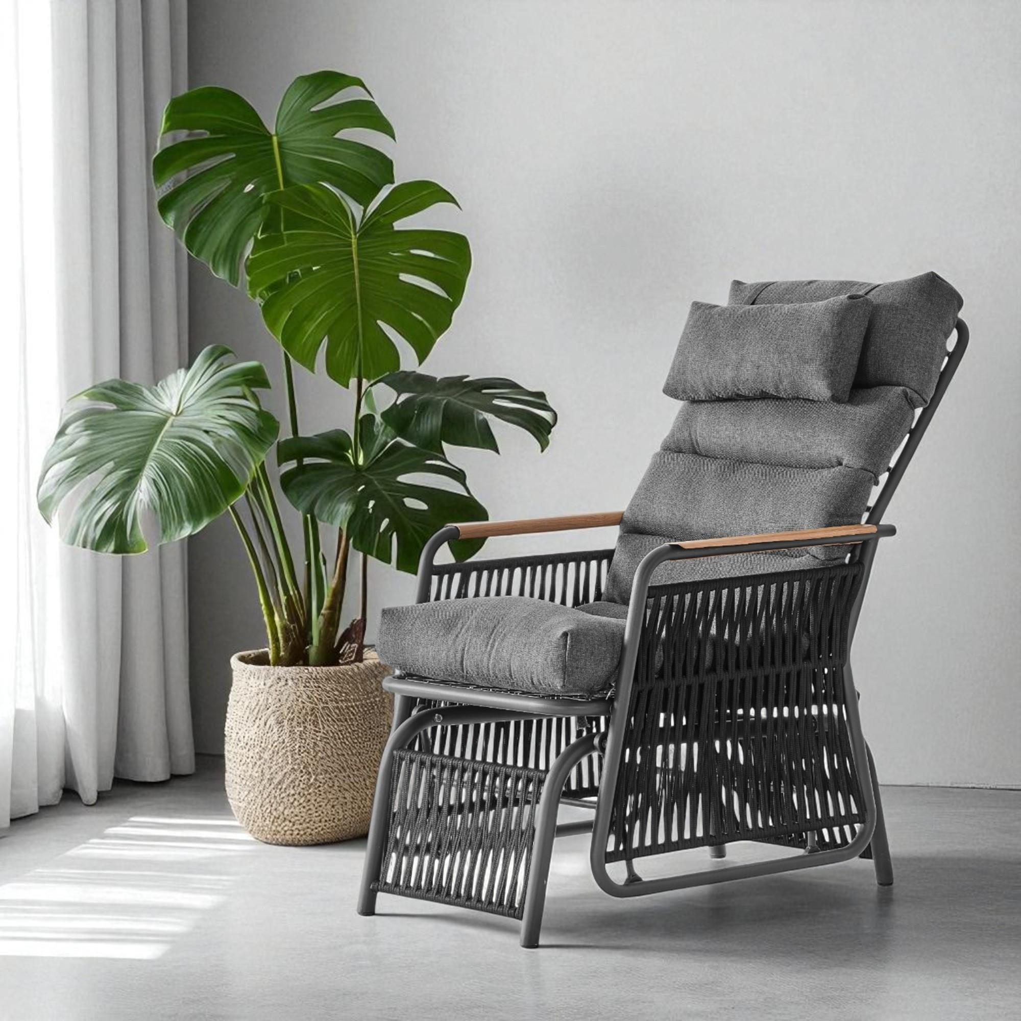 Space Ahşap Kollu Minderli Bahçe Koltuğu | Bahçe Sandalyesi