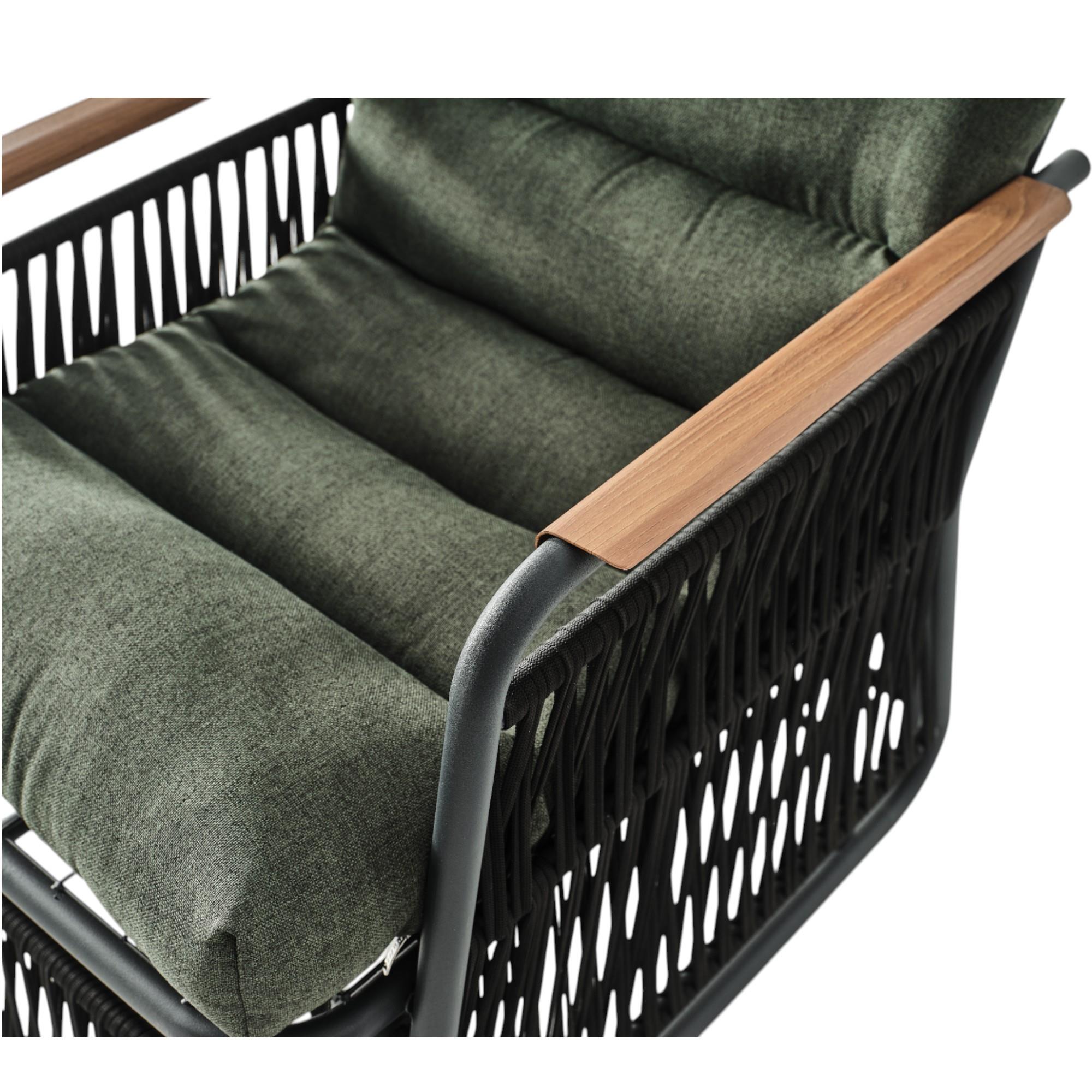 Space Ahşap Kollu Minderli Bahçe Koltuğu | Bahçe Sandalyesi