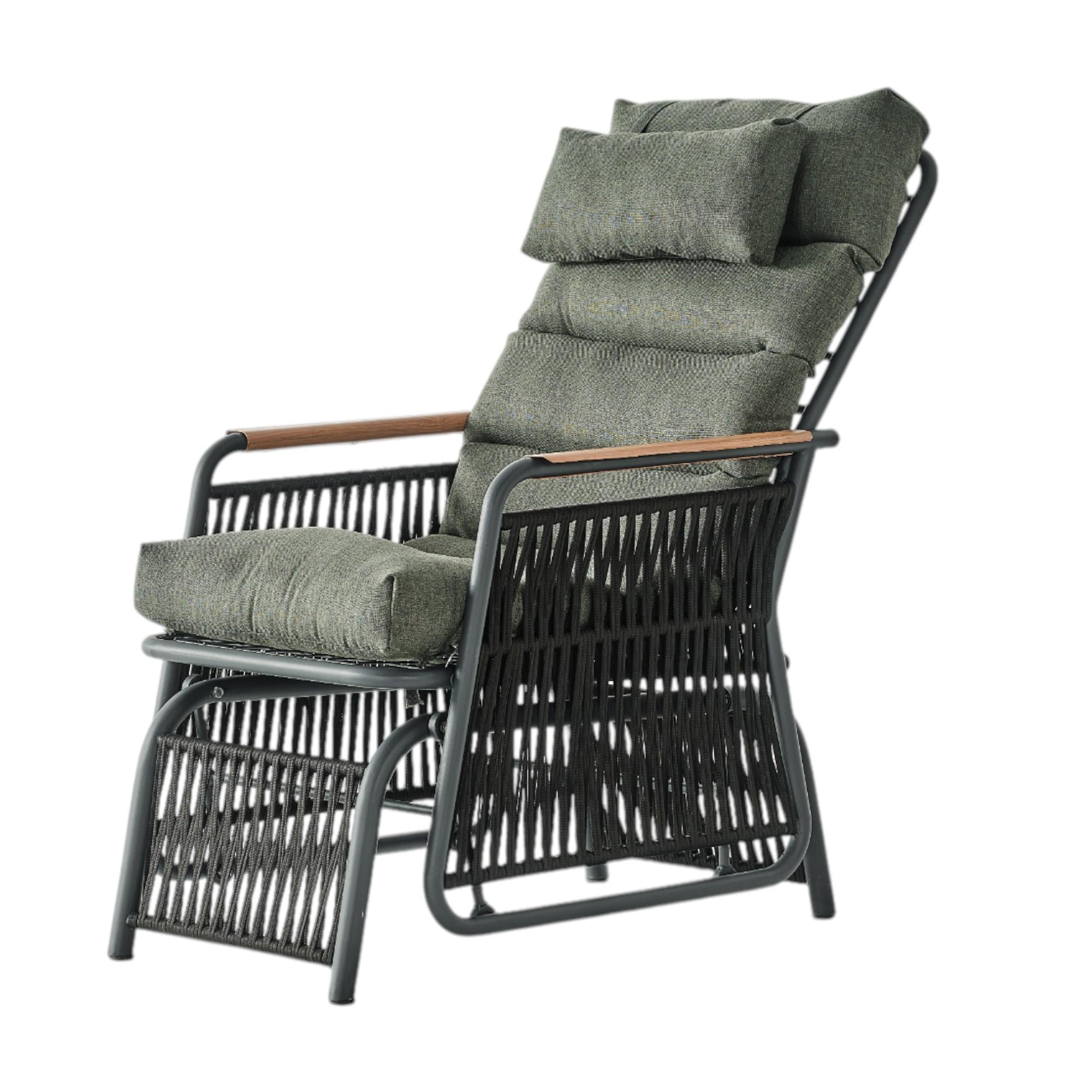 Space Ahşap Kollu Minderli Bahçe Koltuğu | Bahçe Sandalyesi