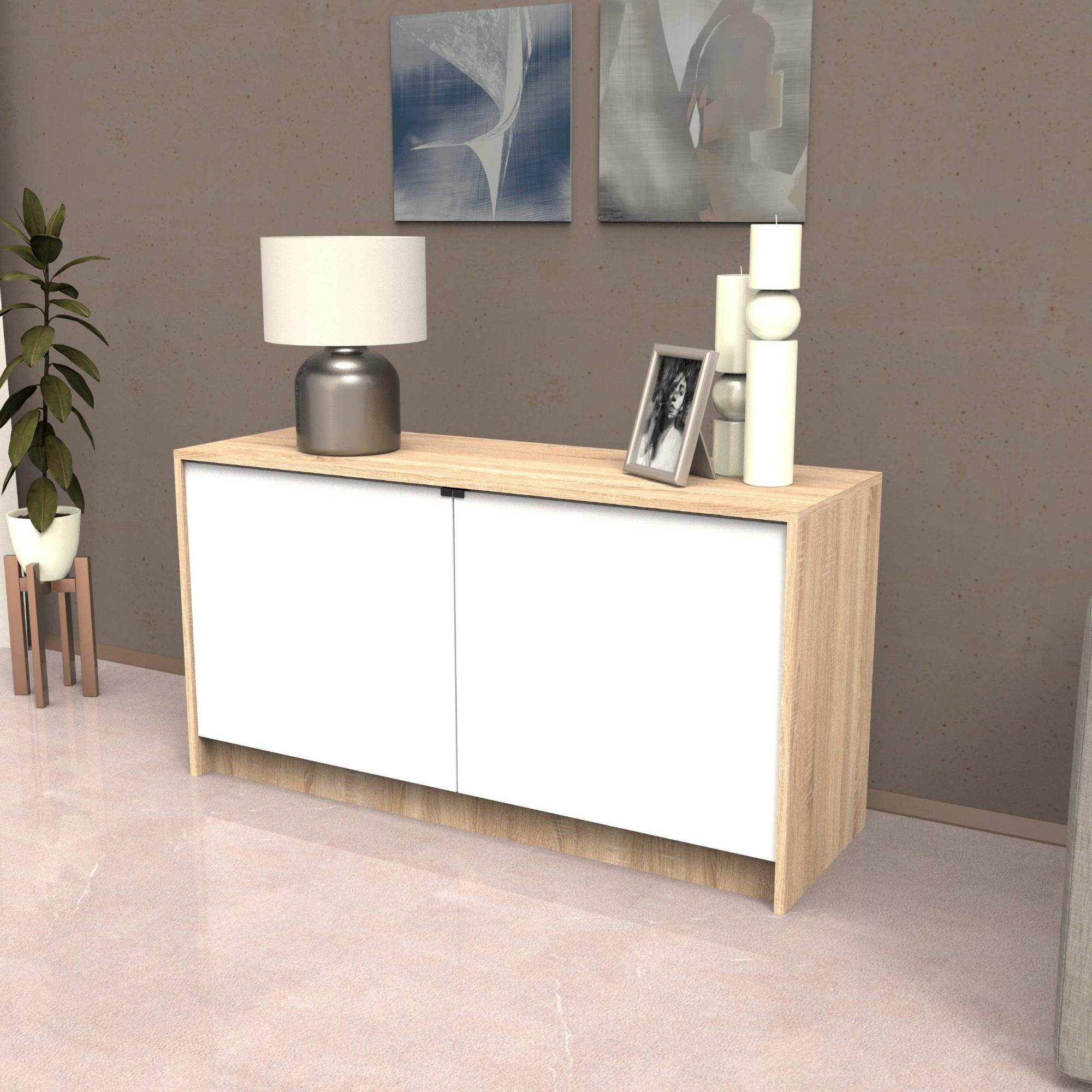 Step Konsol | Balfa İki Kapaklı Dolap | 120x40x63 cm