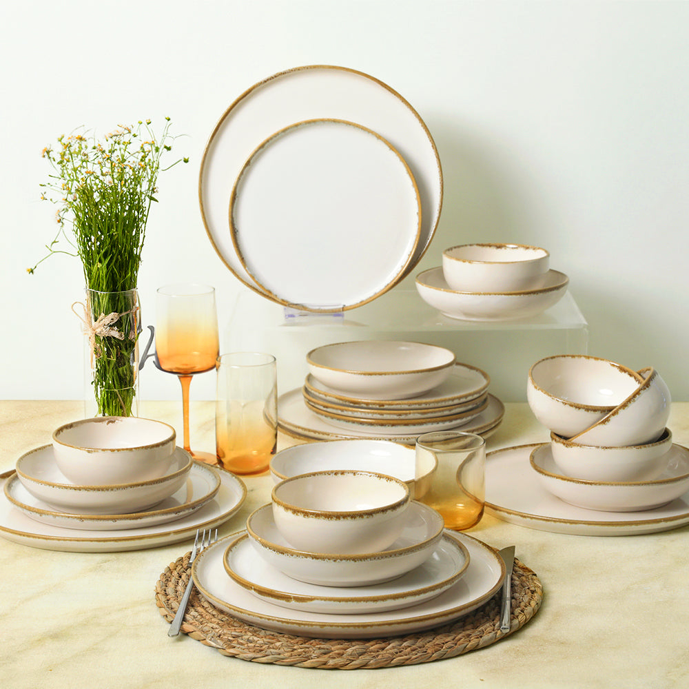 Straw Nordic Yemek Takımı 24 Parça 6 Kişilik