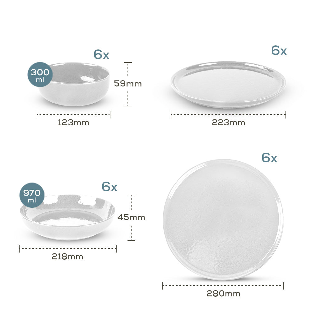 Straw Nordic Yemek Takımı 24 Parça 6 Kişilik