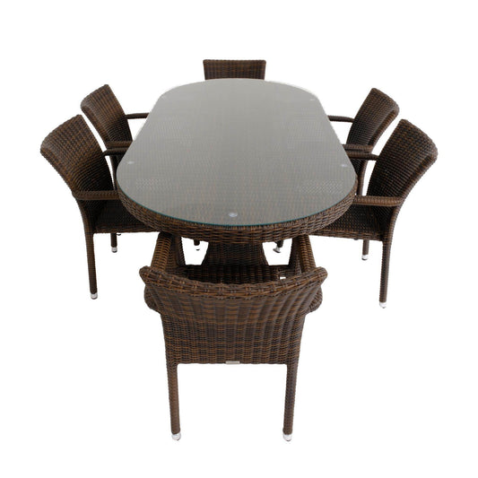 Sunsire 100x200 Rattan Bahçe Masa Takımı | Rehome