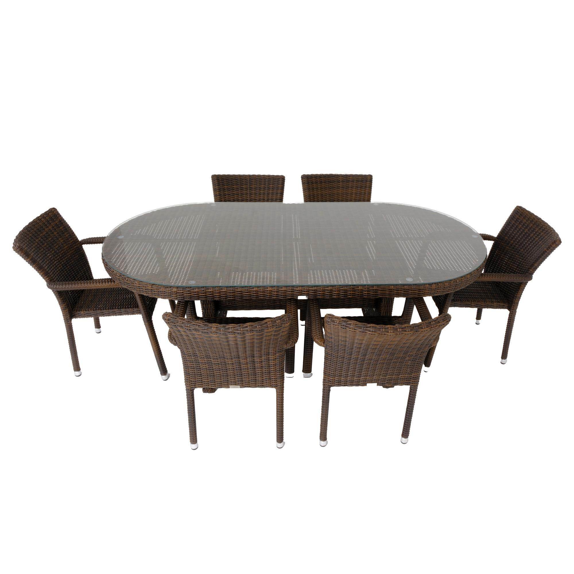 Sunsire 100x200 Rattan Bahçe Masa Takımı | Rehome