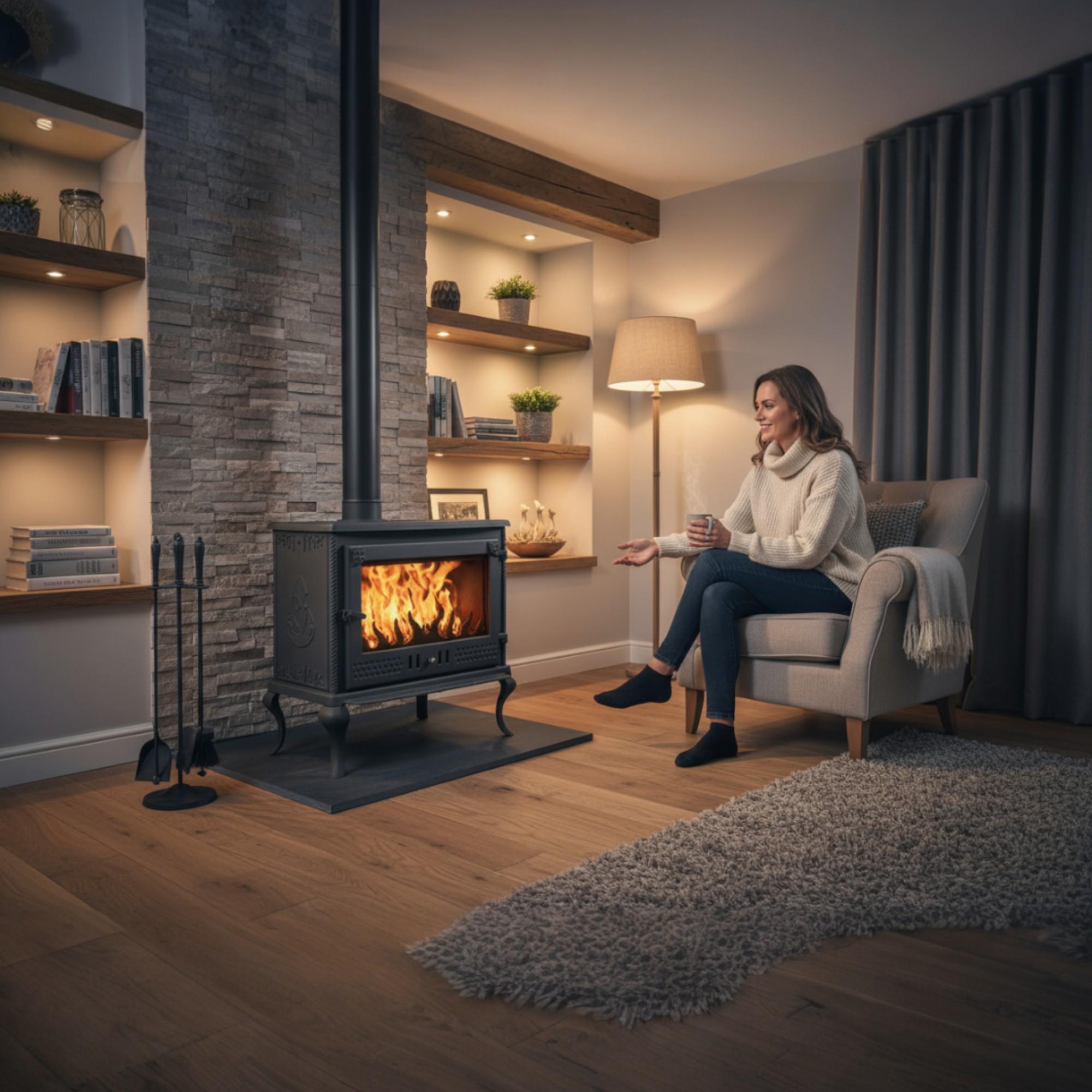 Tek Camlı Döküm Şömine Soba | Erendemir