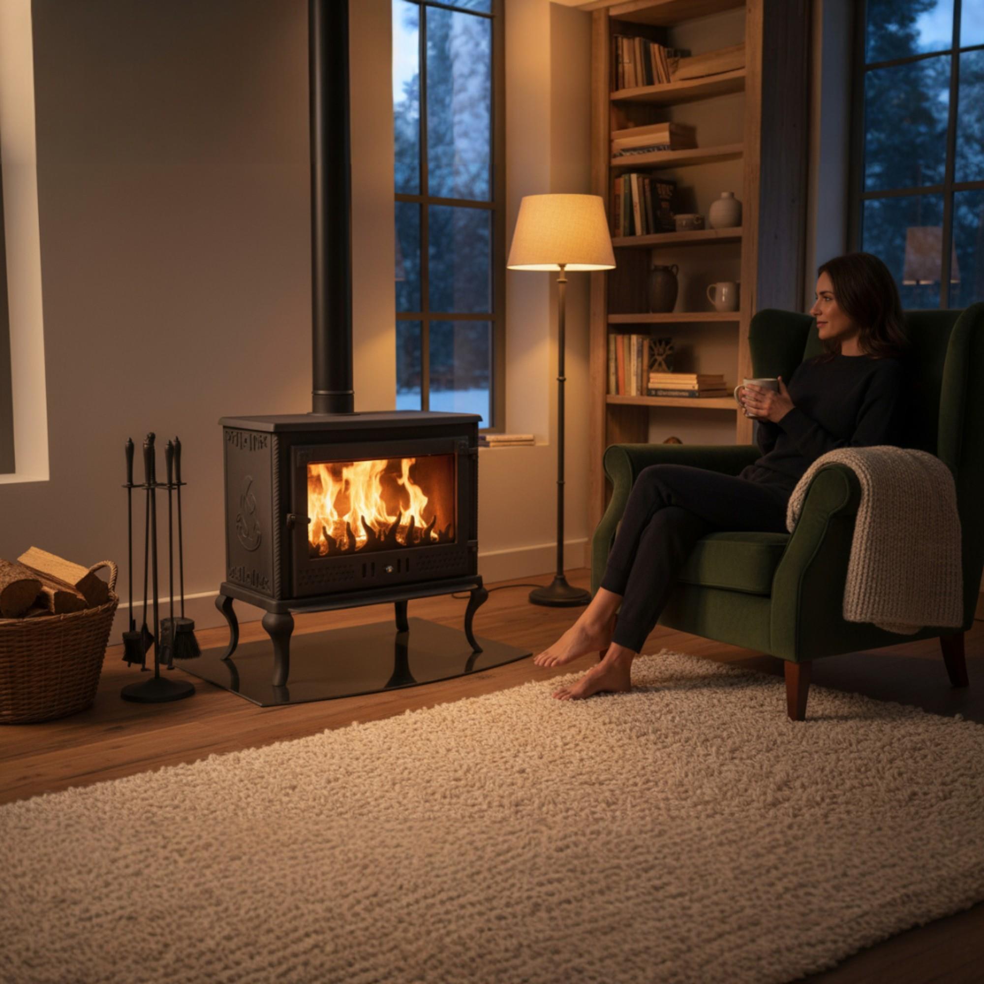 Tek Camlı Döküm Şömine Soba | Erendemir