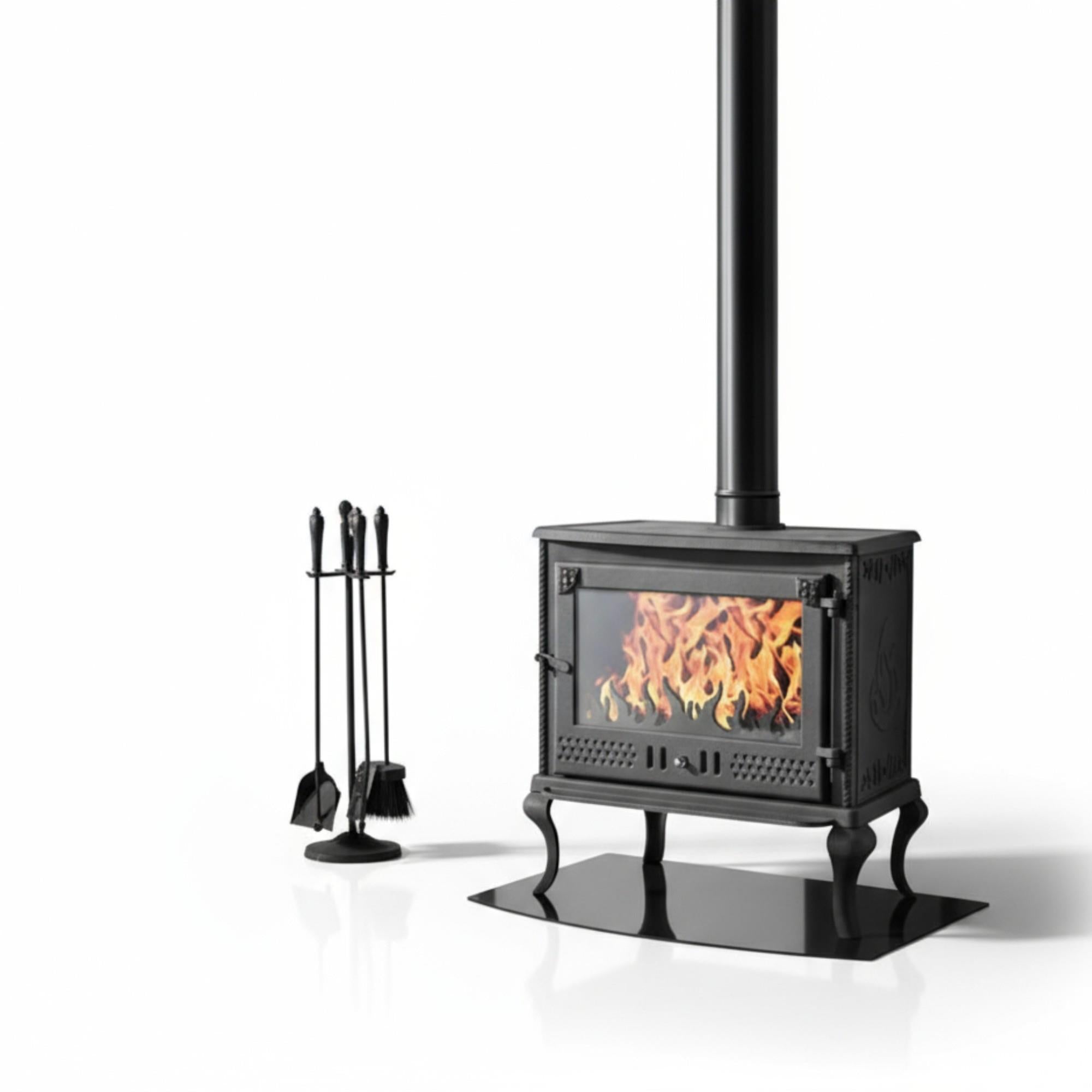 Tek Camlı Döküm Şömine Soba | Erendemir