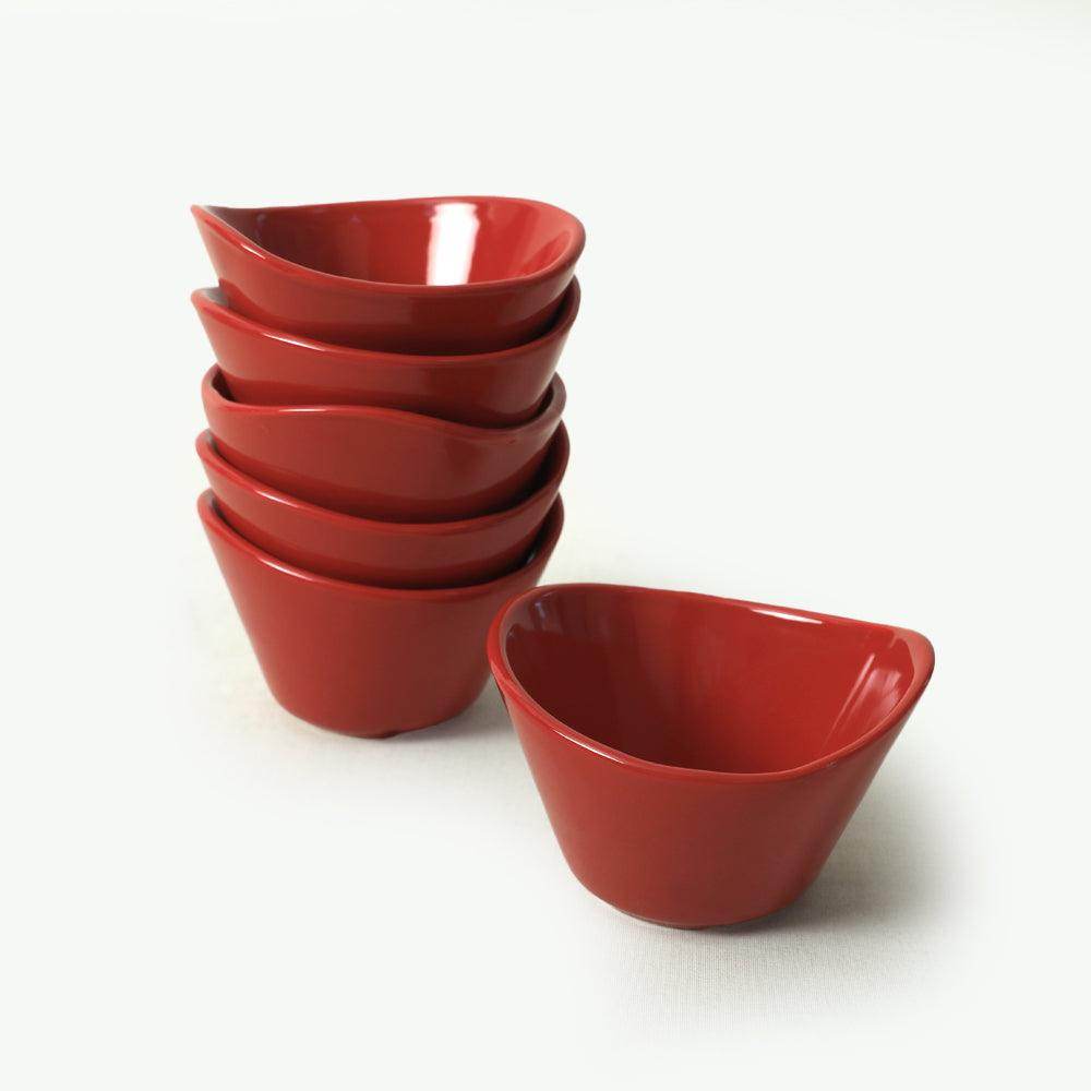 Tigela Kırmızı Çerezlik 11 Cm 6 Adet