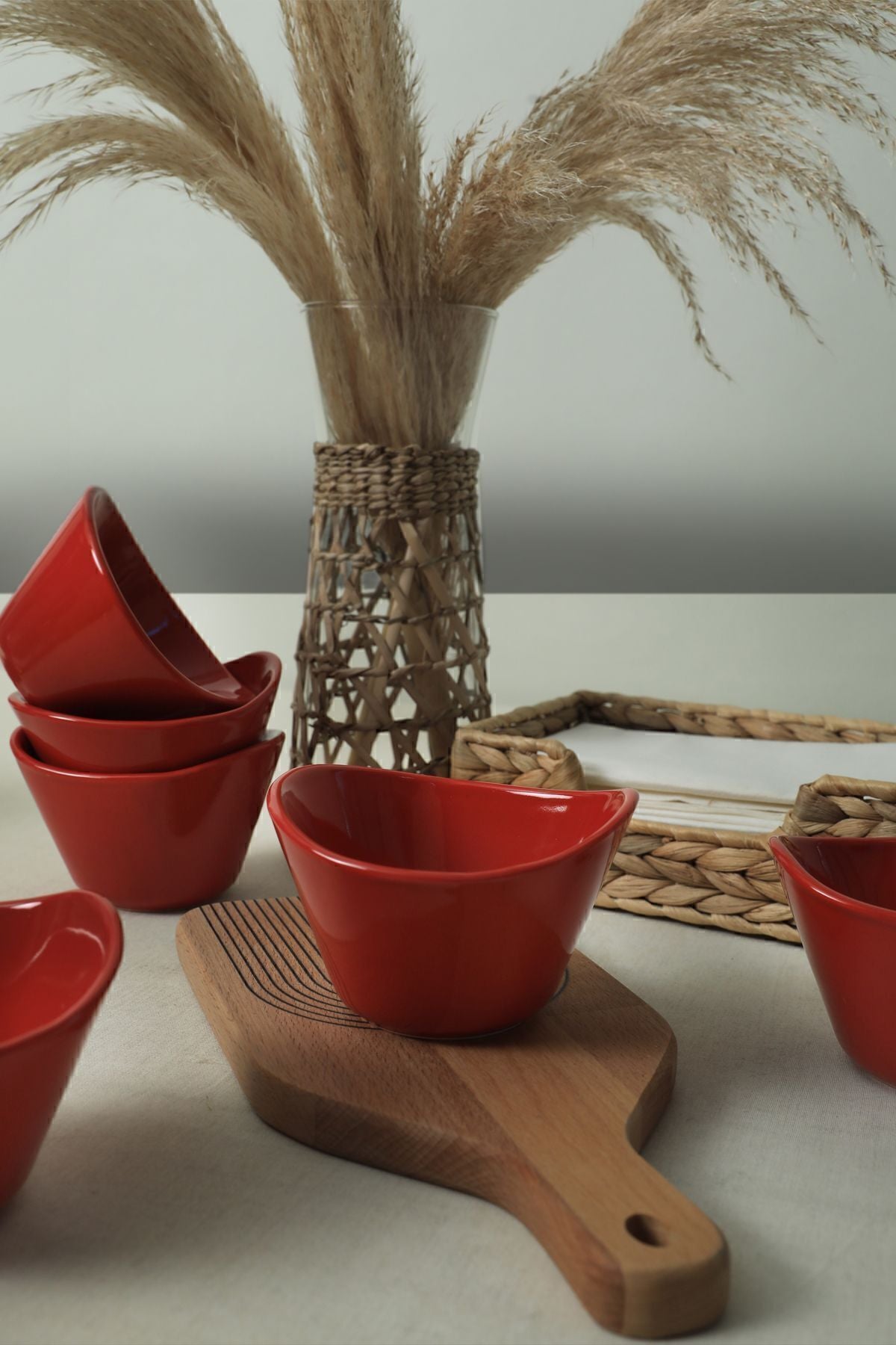 Tigela Kırmızı Çerezlik 11 Cm 6 Adet