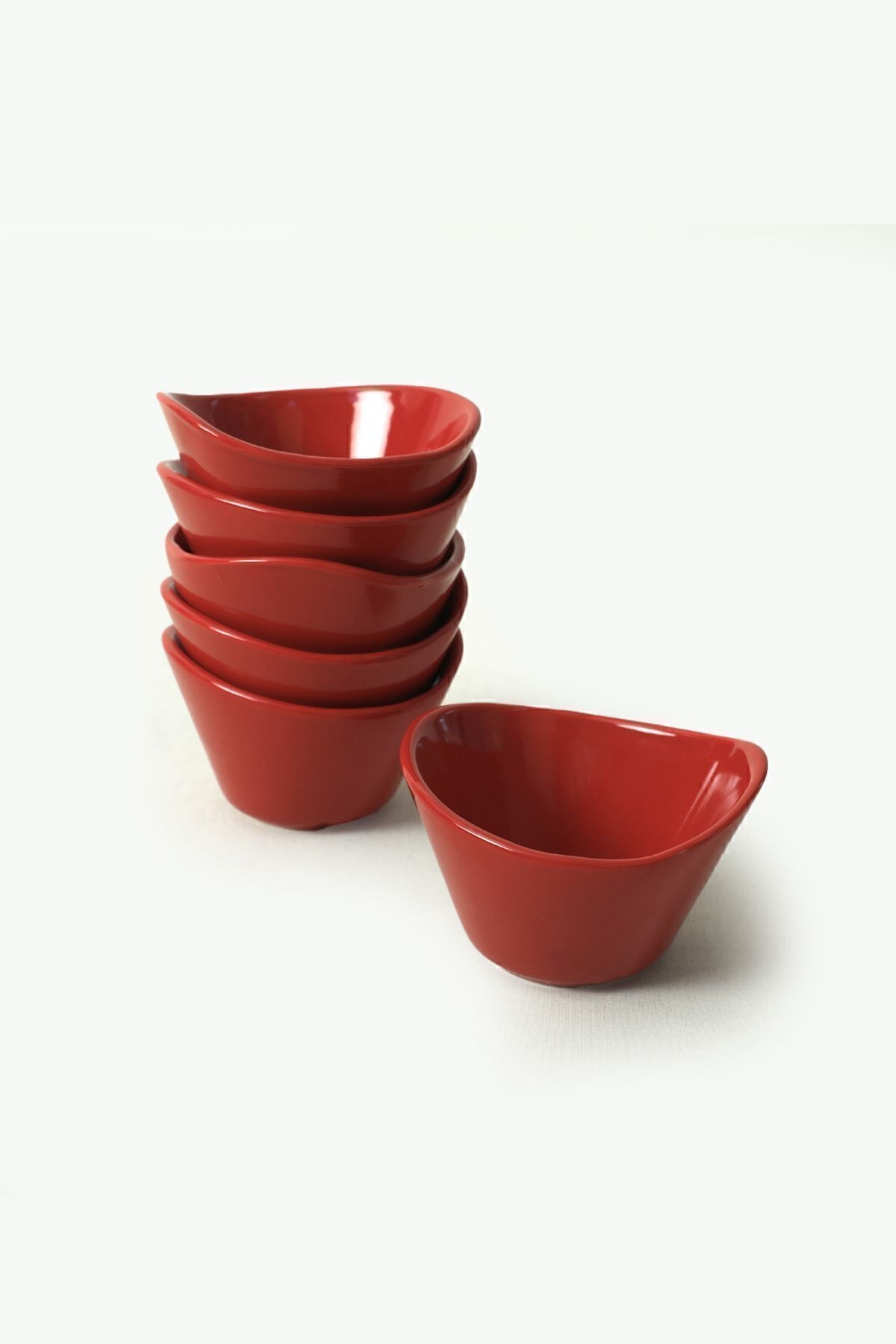 Tigela Kırmızı Çerezlik 11 Cm 6 Adet