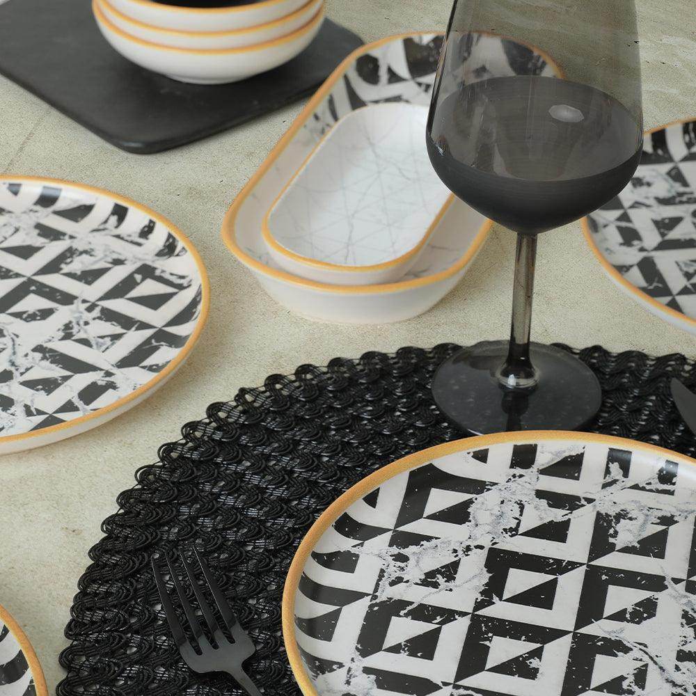 Keraart Trigon Marble Kahvaltı Takımı 18 Parça 6 Kişilik 18766-68-69