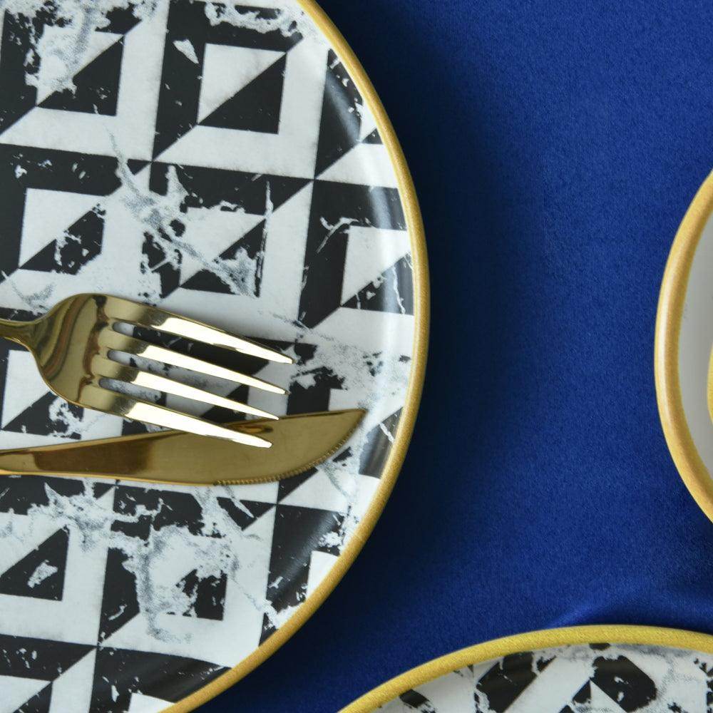 Keraart Trigon Marble Kahvaltı Takımı 18 Parça 6 Kişilik 18766-68-69