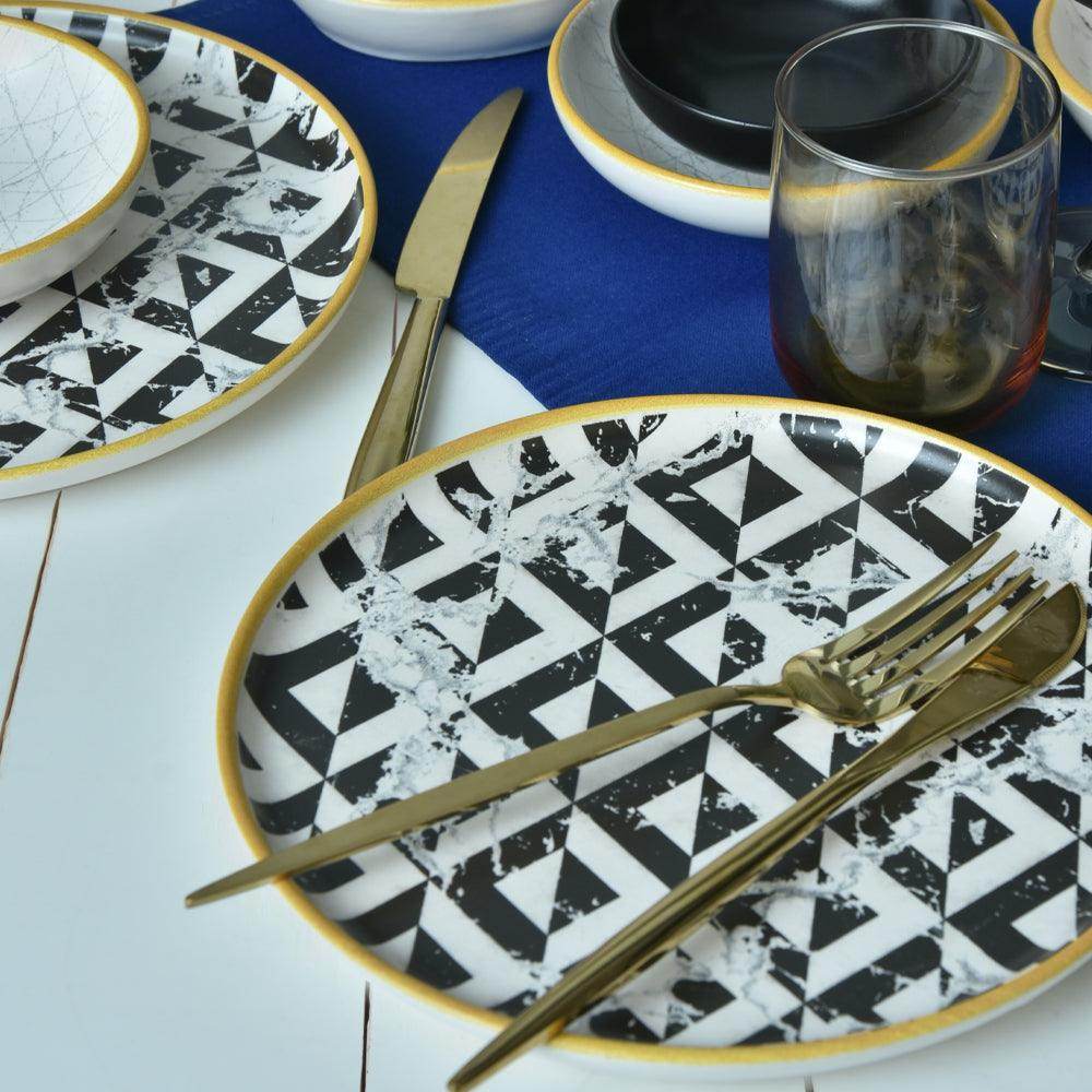 Keraart Trigon Marble Kahvaltı Takımı 18 Parça 6 Kişilik 18766-68-69