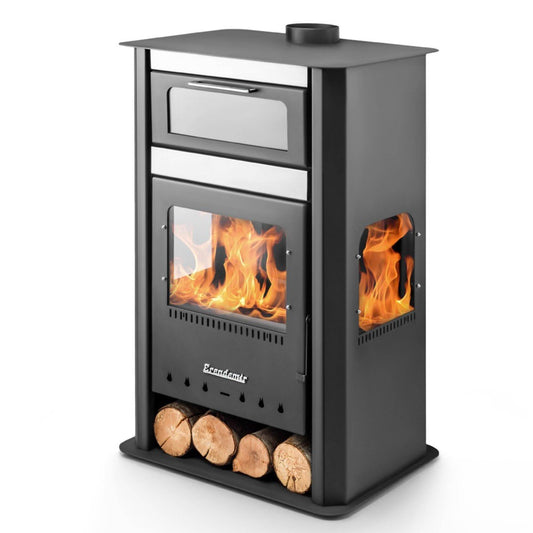 Üç Camlı Fırınlı Şömine Soba | ES-400 | Erendemir