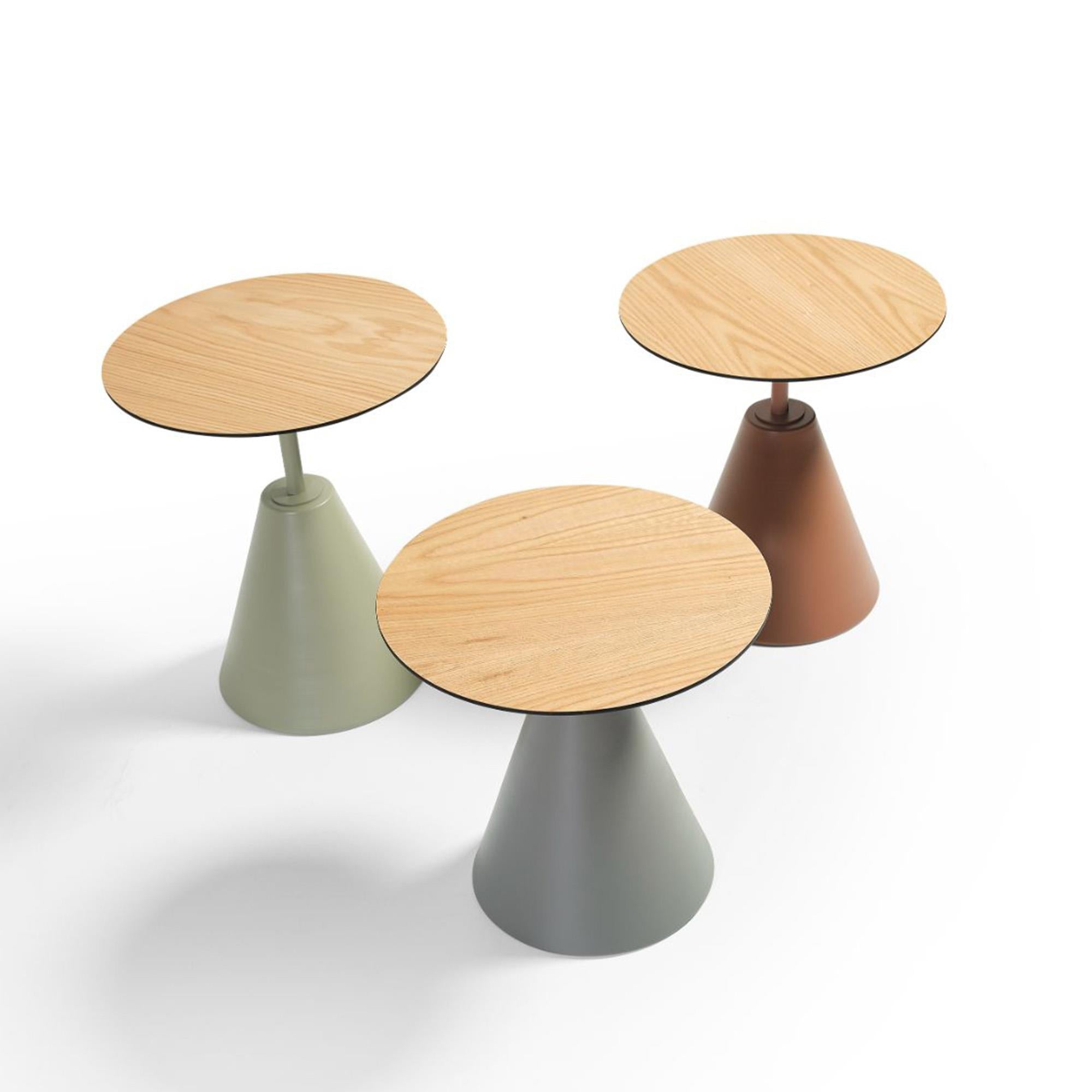 Üçlü Mantar Zigon Sehpa Seti No:553 | Rehome Renkli Yuvarlak MDF Modern Sehpa Takımı