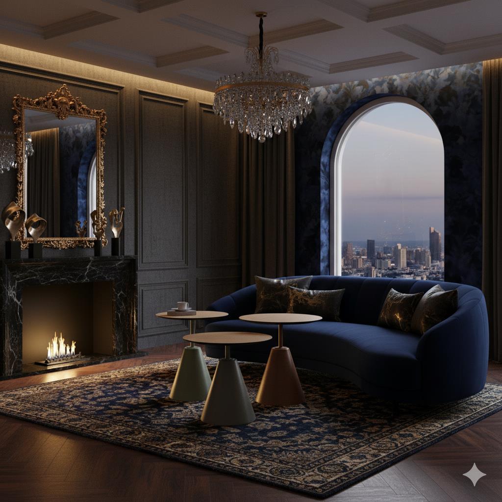 Üçlü Mantar Zigon Sehpa Seti No:553 | Rehome Renkli Yuvarlak MDF Modern Sehpa Takımı