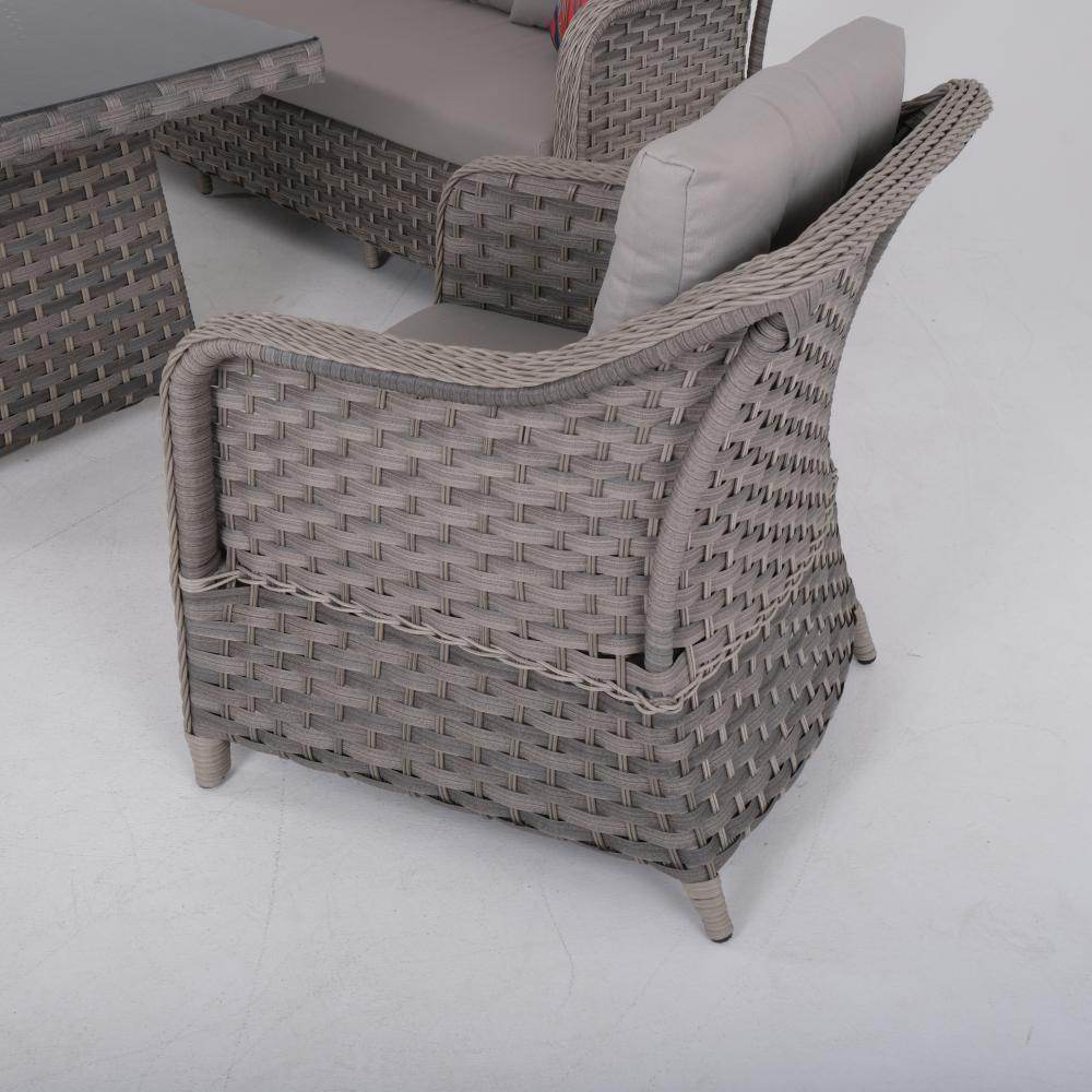 Velocity Üçlü Rattan Bahçe Oturma Grubu | Rehome