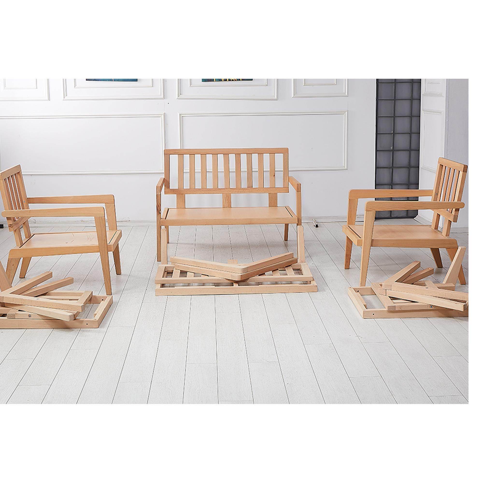 Vena Ahşap Orta Sehpa | Balkon Sehpası | Rehome